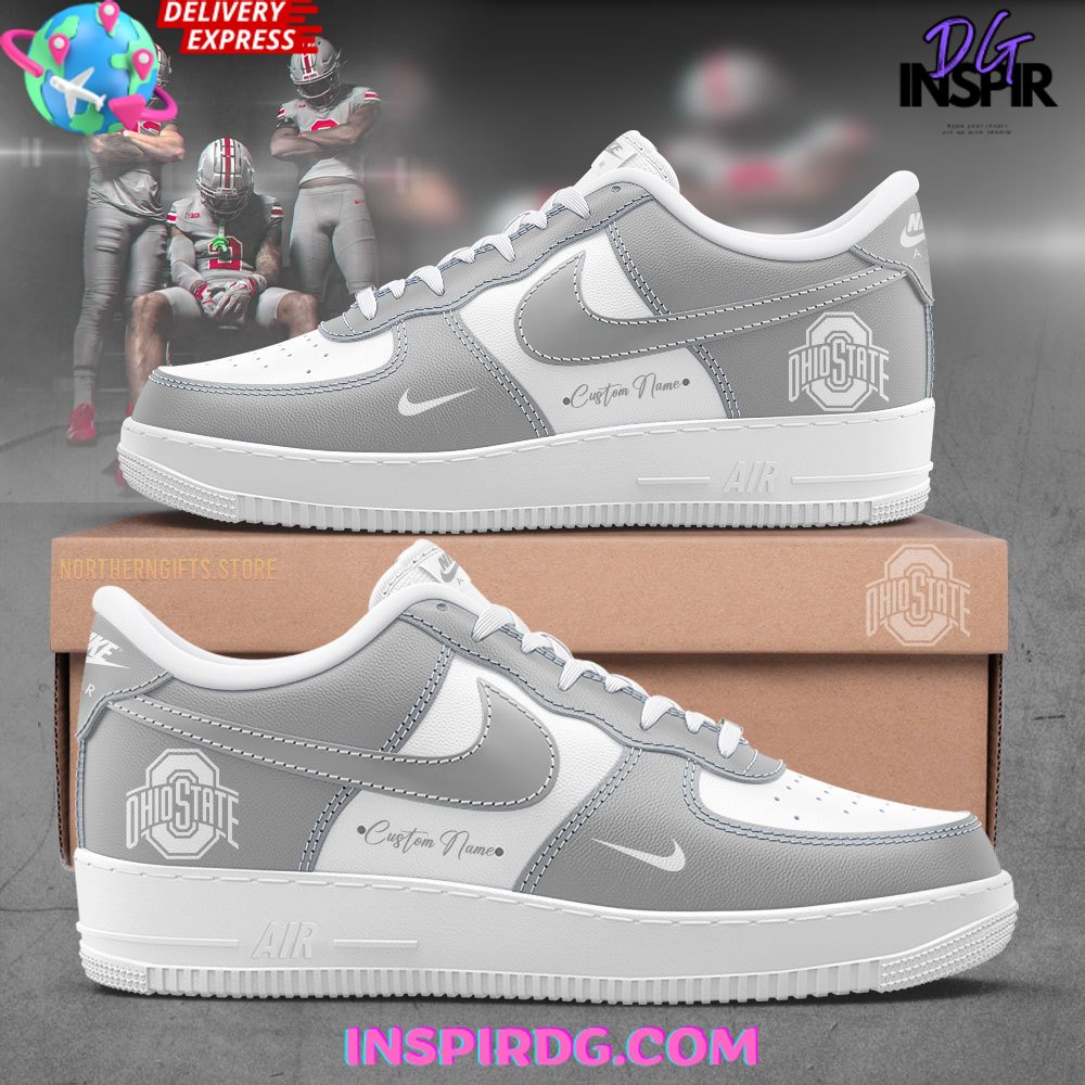 JWFancy Ohio State Football Air Low-Top Sneakers Shoes For Men And Women
