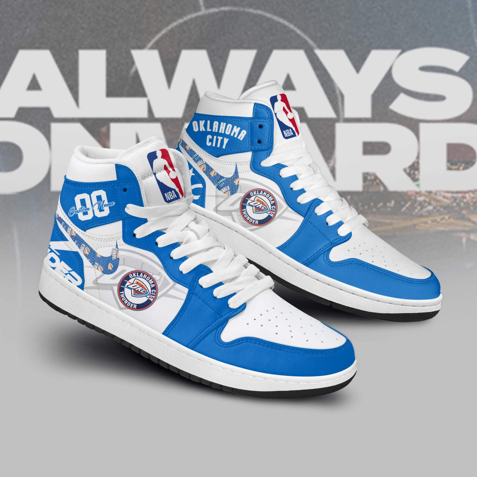 JWFancy Oklahoma City Thunder AJ1 High Sneakers Shoes For Men And Women
