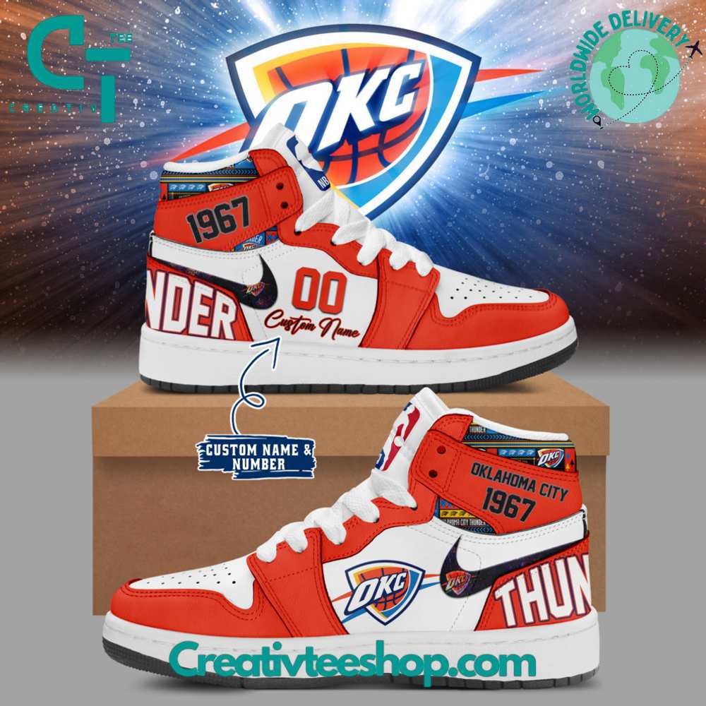 JWFancy Oklahoma City Thunder AJ1 High Sneakers Shoes For Men And Women
