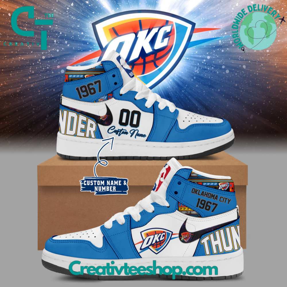 JWFancy Oklahoma City Thunder AJ1 High Sneakers Shoes For Men And Women