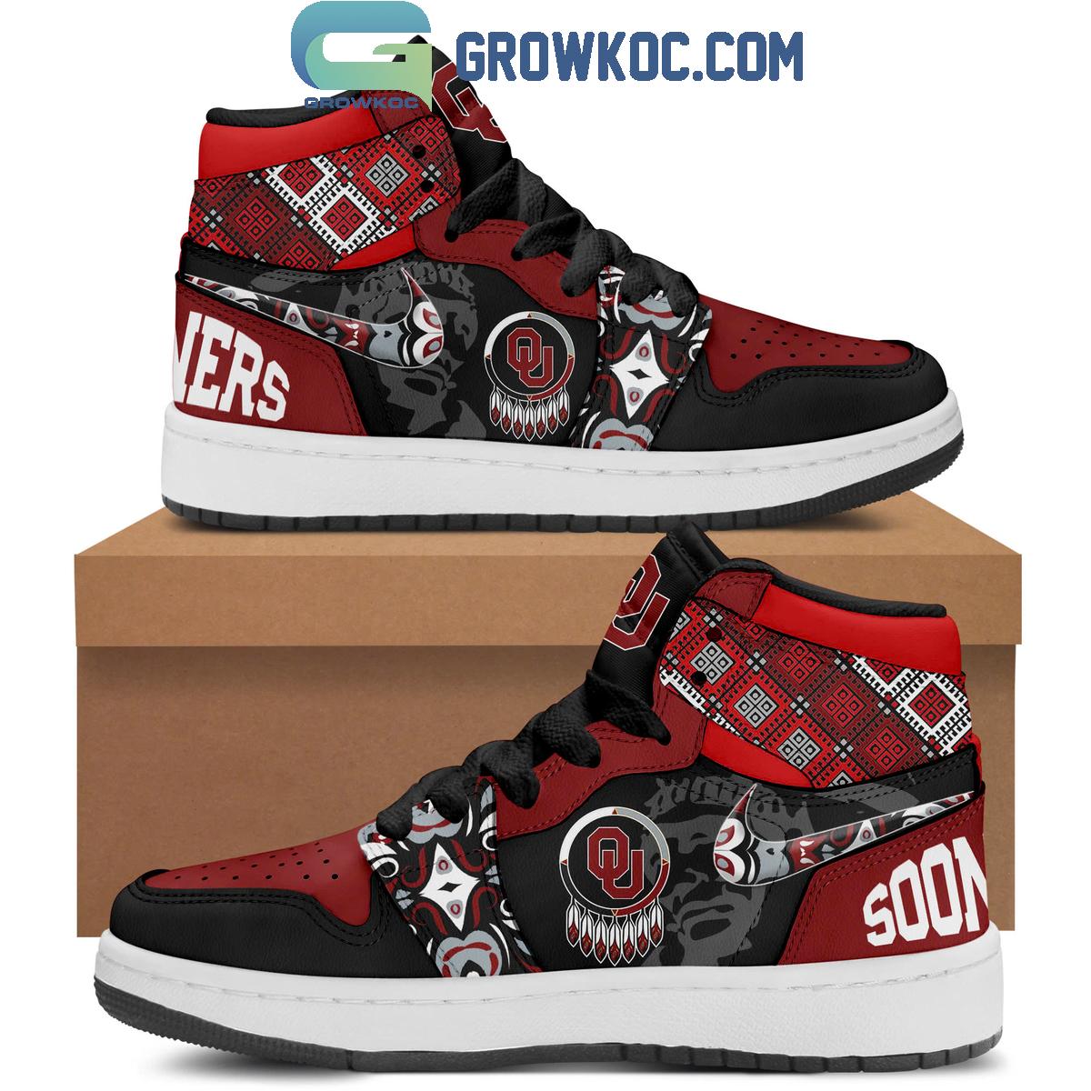 JWFancy Oklahoma Sooners AJ1 High Sneakers Shoes For Men And Women