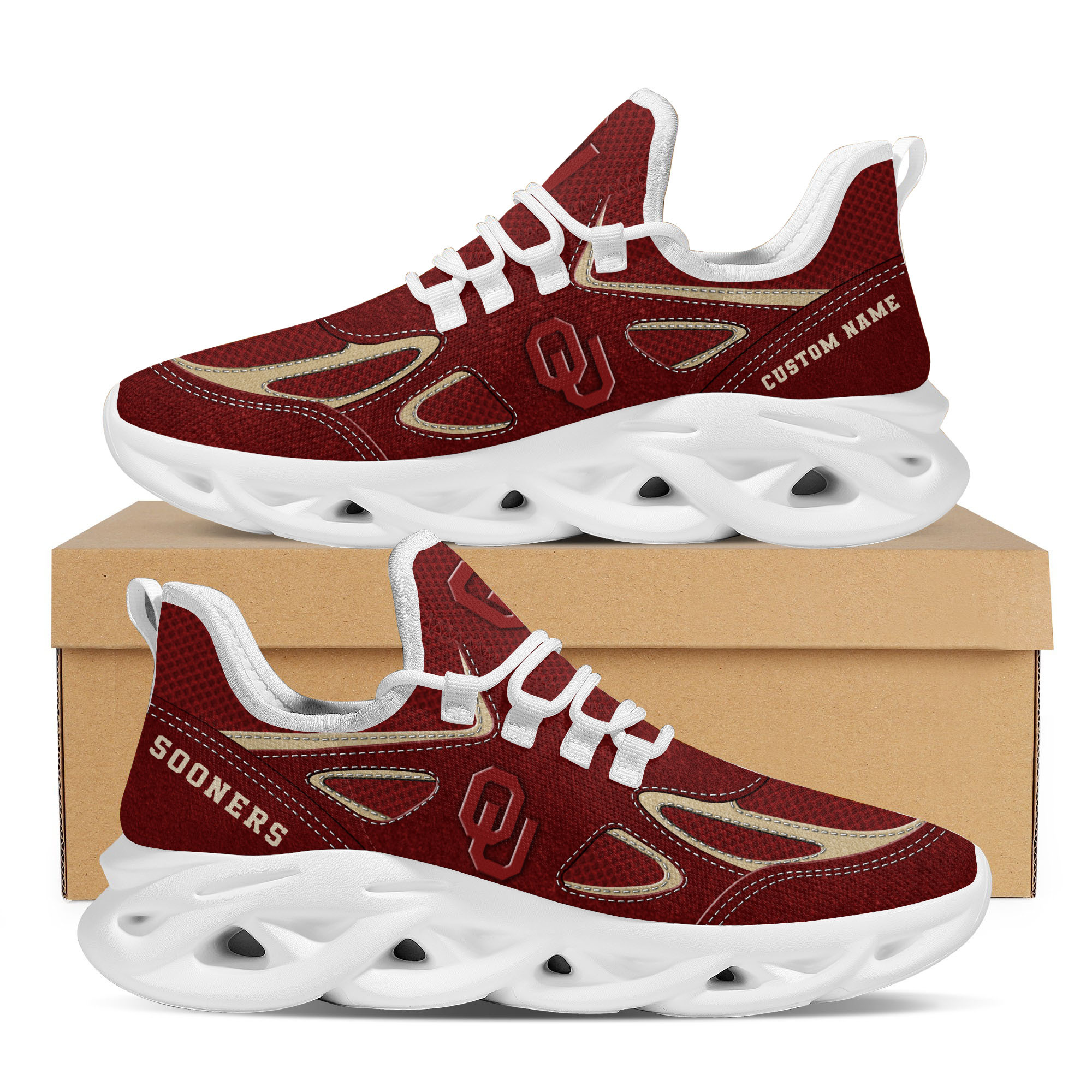JWFancy Oklahoma Sooners Max Soul Shoes Sneakers For Men And Women