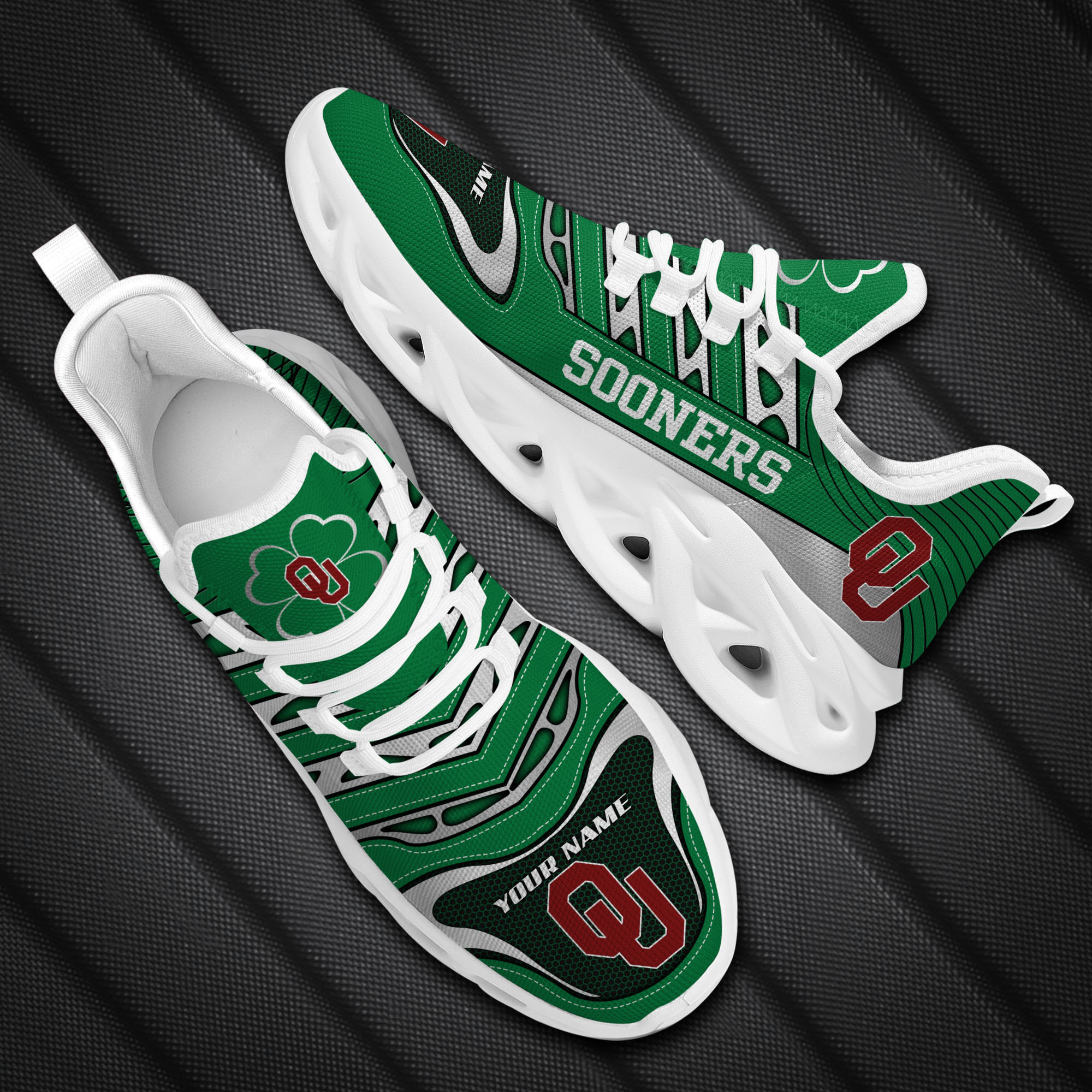 JWFancy Oklahoma Sooners Max Soul Shoes Sneakers For Men And Women