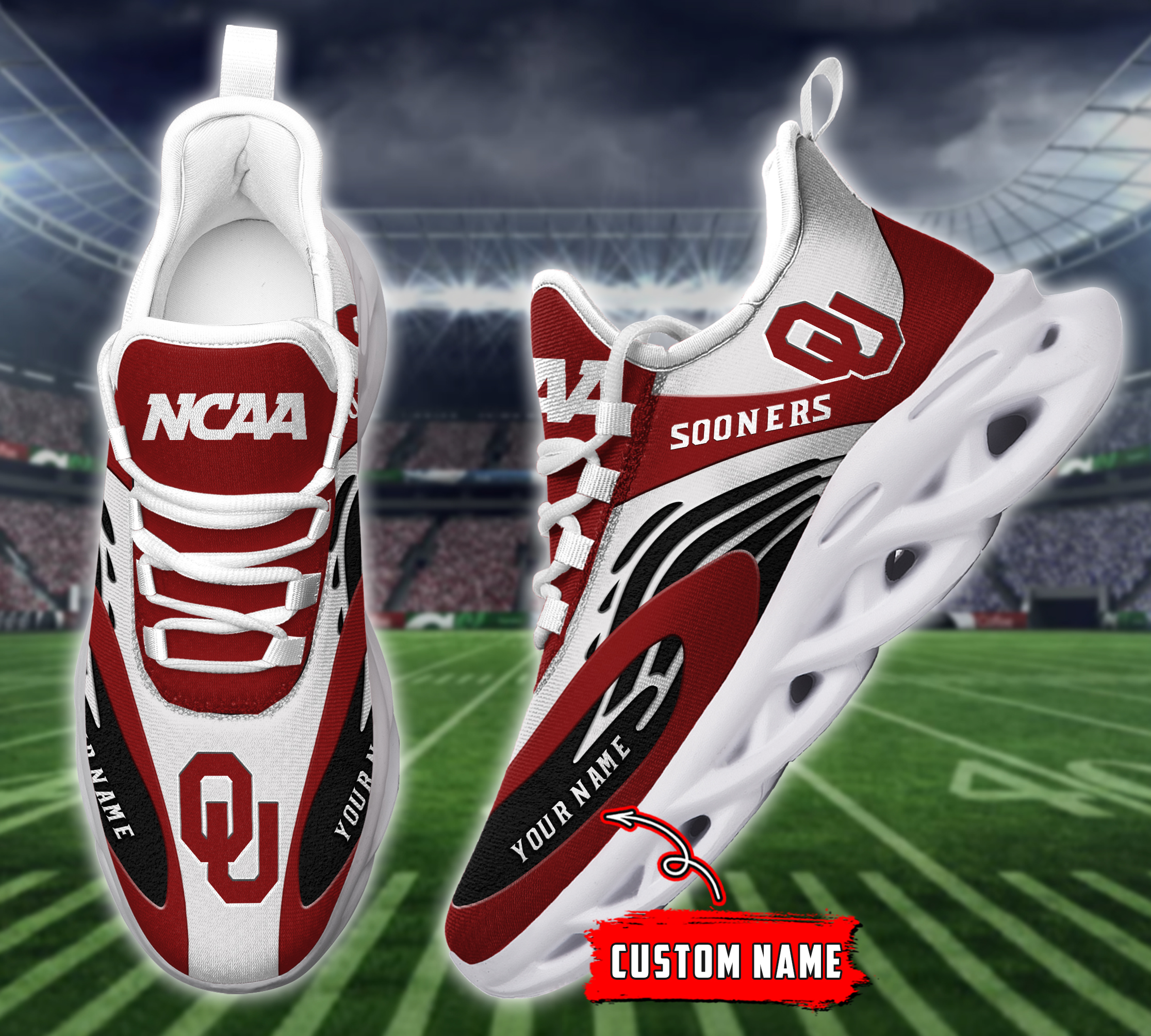 JWFancy Oklahoma Sooners NCAA Max Soul Shoes Sneakers For Men And Women