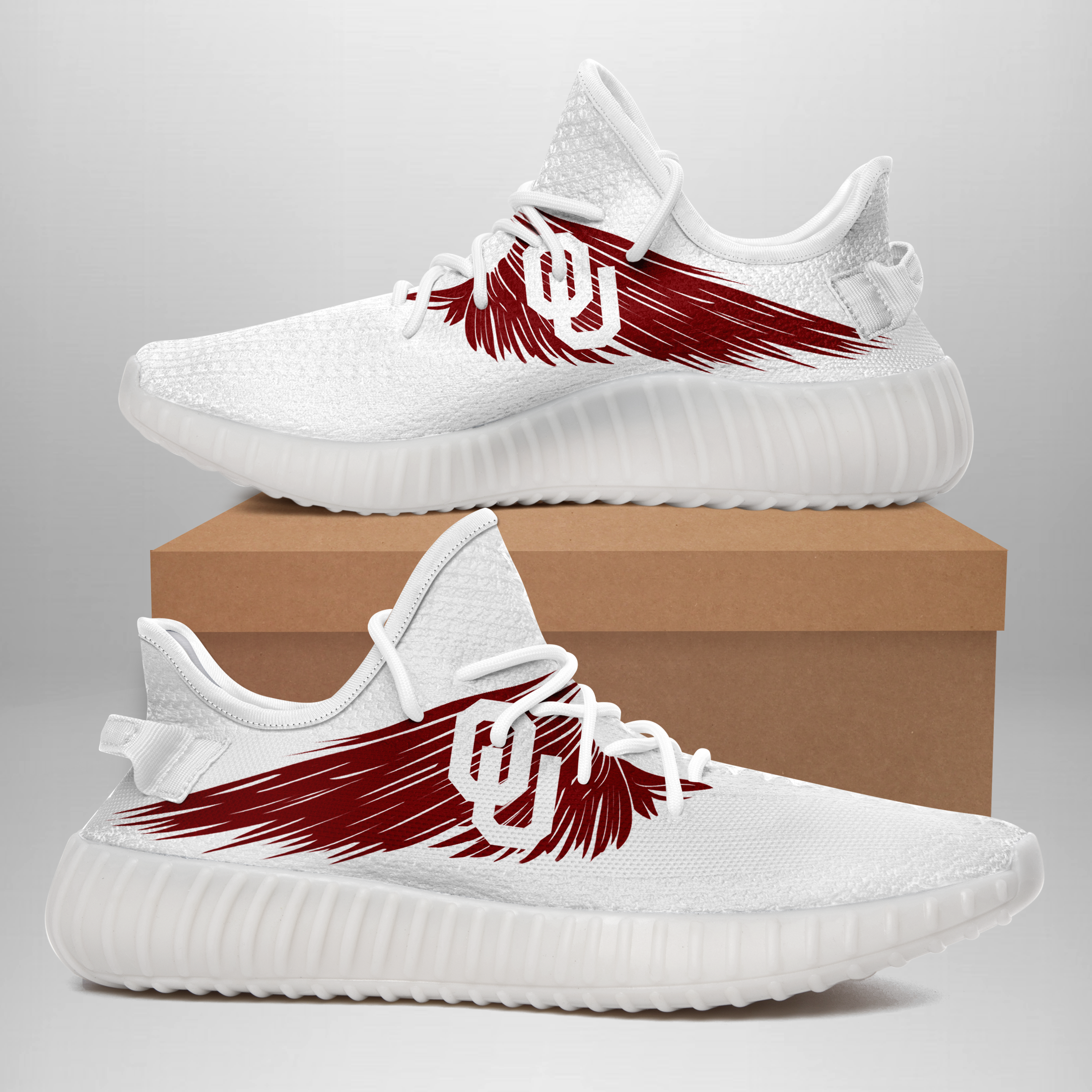 JWFancy Oklahoma Sooners Yeezy Boost Shoes For Men And Women