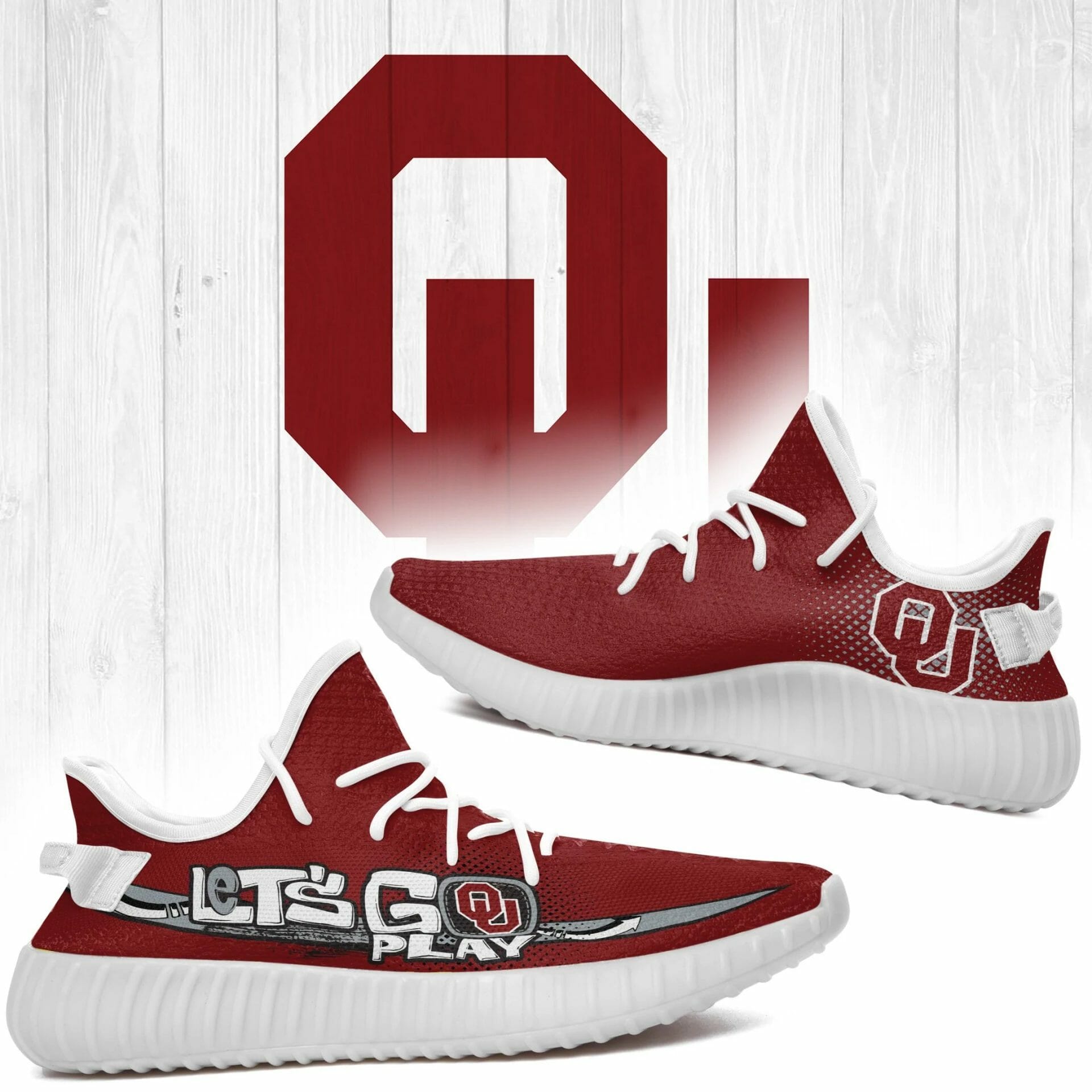 JWFancy Oklahoma Sooners Yeezy Boost Shoes For Men And Women