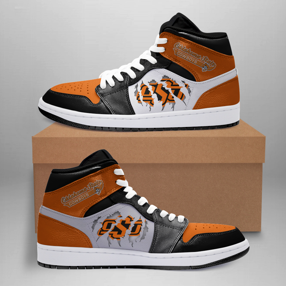 JWFancy Oklahoma State Cowboys AJ1 High Sneakers Shoes For Men And Women