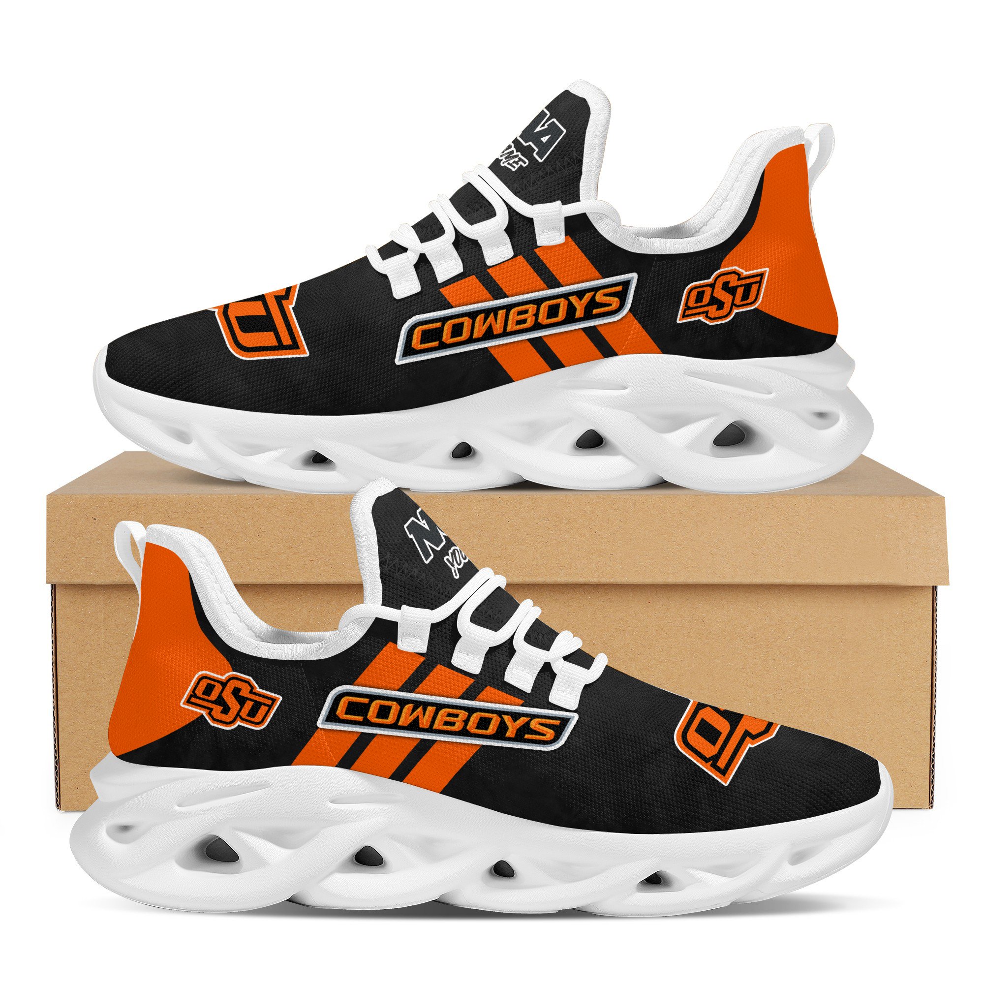 JWFancy Oklahoma State Cowboys Max Soul Shoes Sneakers For Men And Women