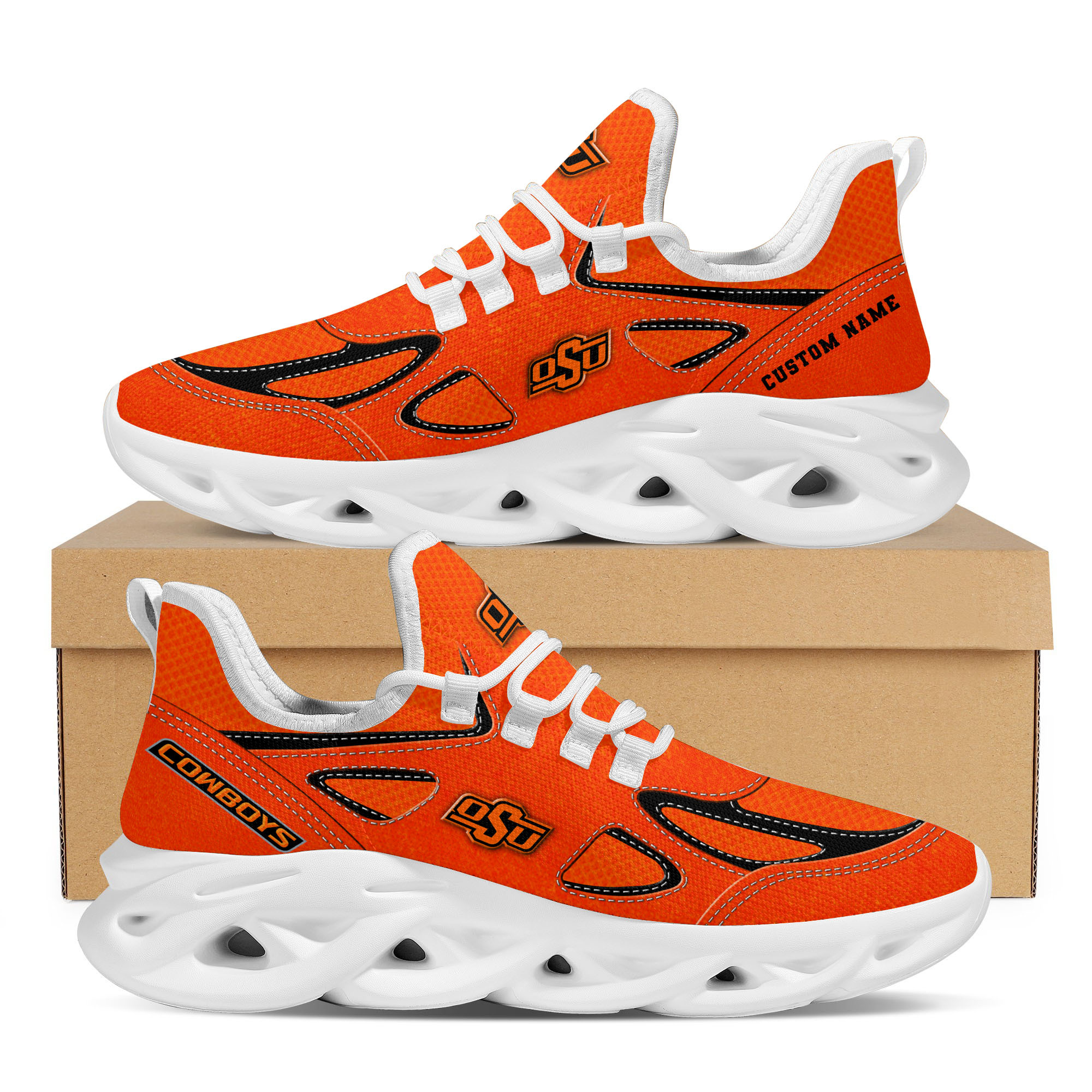 JWFancy Oklahoma State Cowboys Max Soul Shoes Sneakers For Men And Women