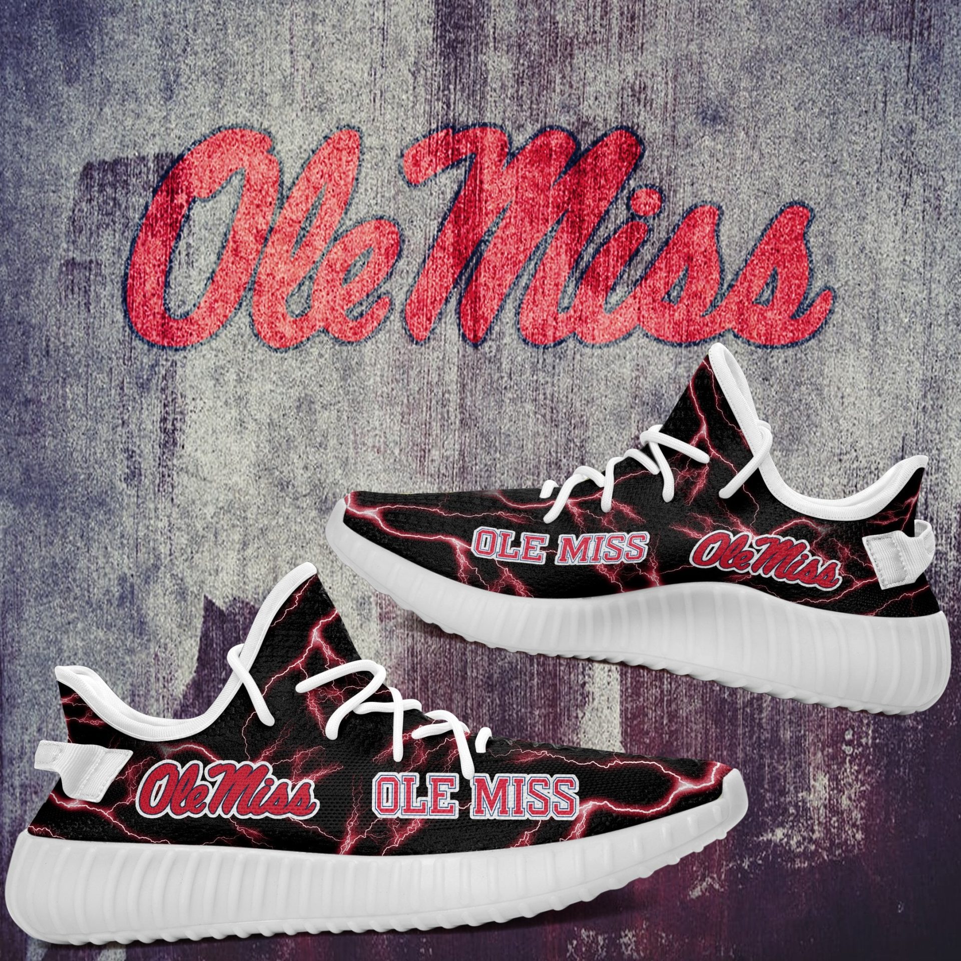 JWFancy Ole Miss Rebels Yeezy Boost Shoes For Men And Women