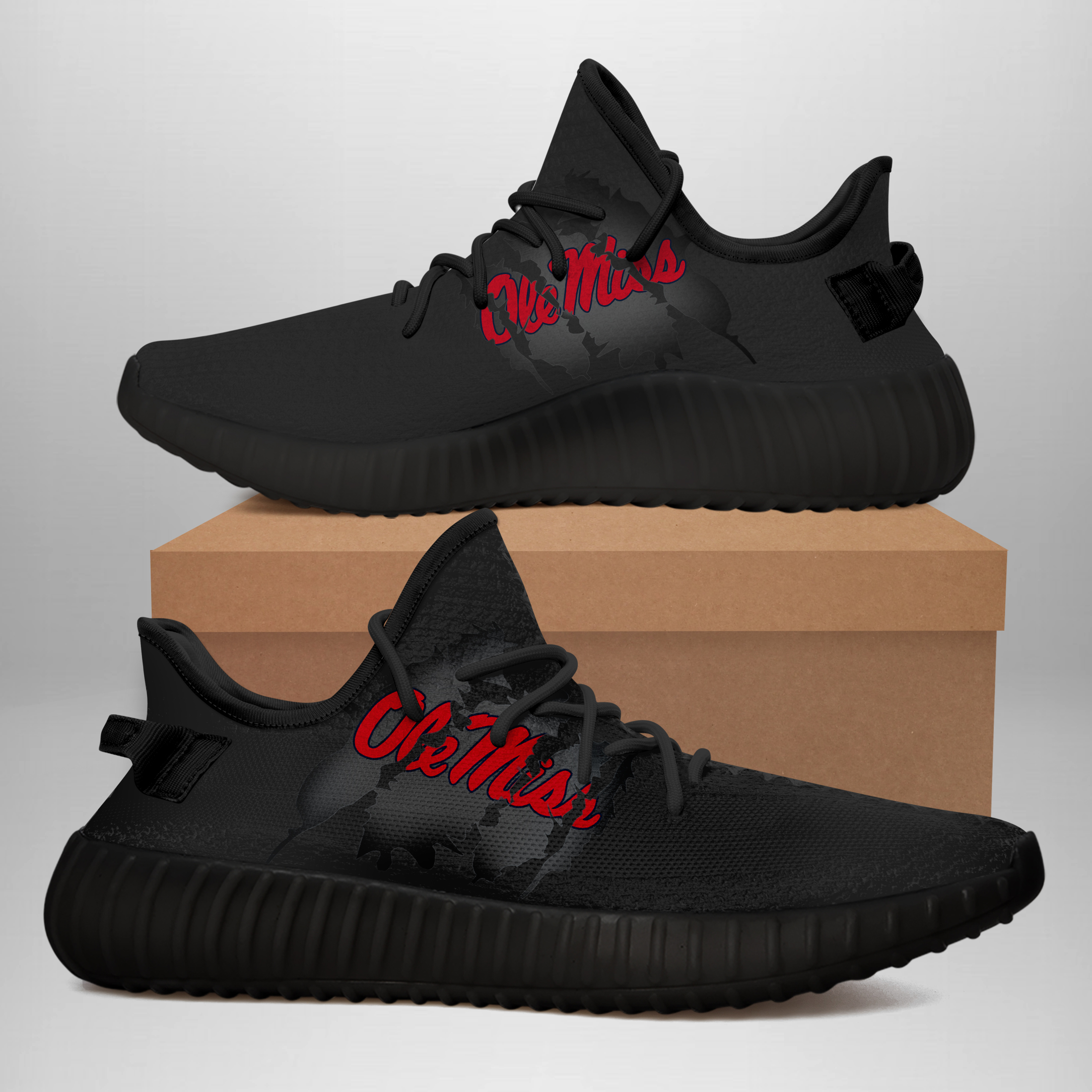 JWFancy Ole Miss Rebels Yeezy Boost Shoes For Men And Women