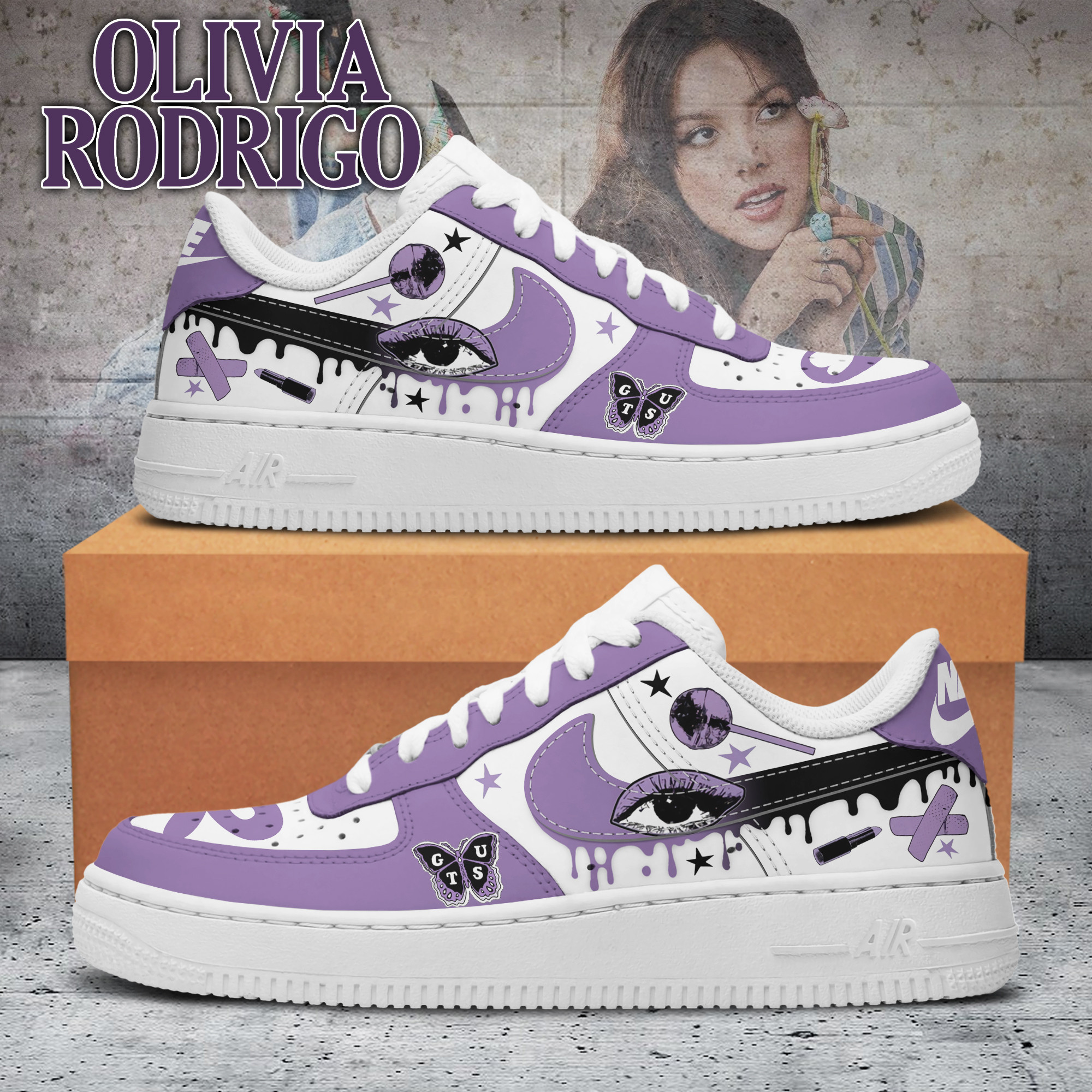 JWFancy Olivia Rodrigo Air Low-Top Sneakers Shoes For Men And Women