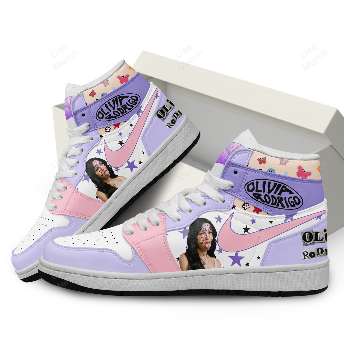 JWFancy Olivia Rodrigo AJ1 High Sneakers Shoes For Men And Women