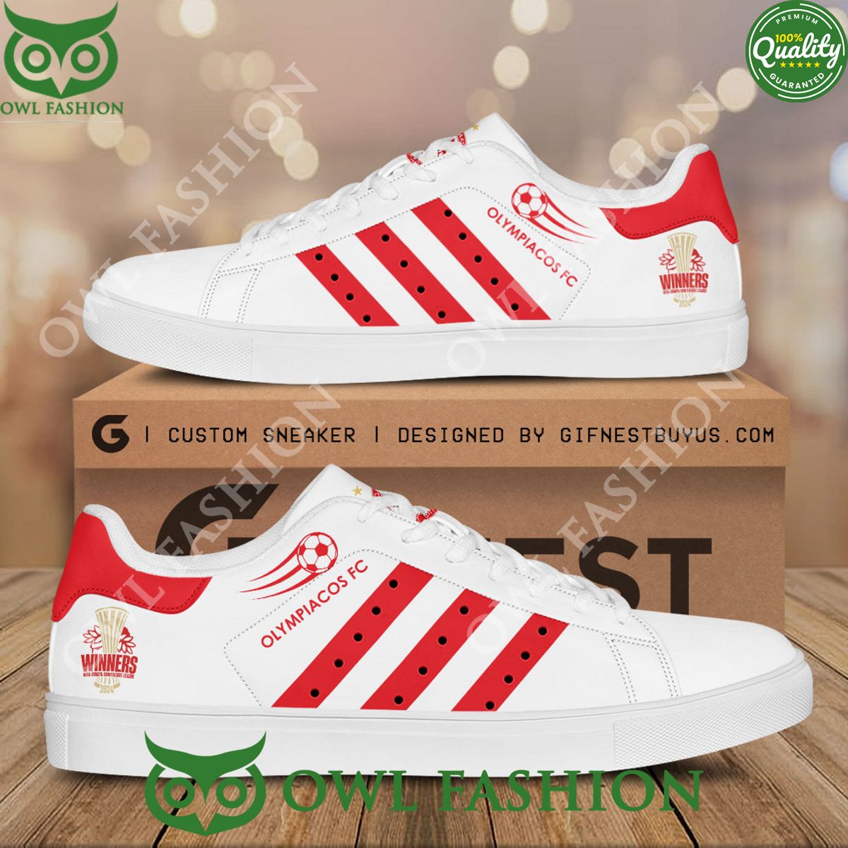 JWFancy Olympiacos F.C. Skate Stan Shoes Sneakes For Men And Women