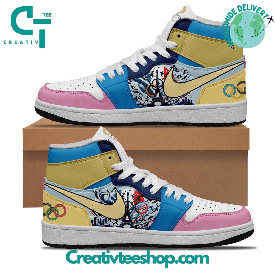JWFancy Olympic Paris 2024 AJ1 High Sneakers Shoes For Men And Women