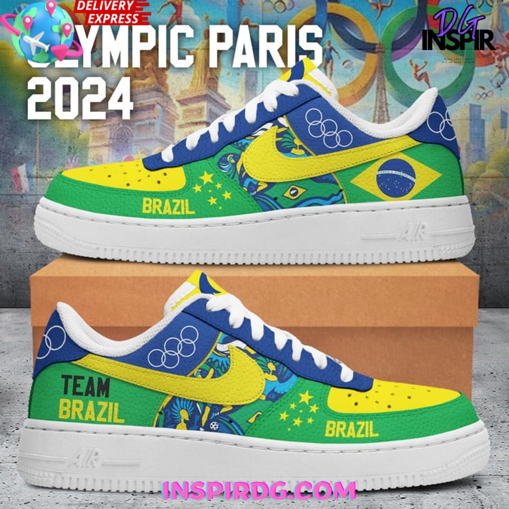 JWFancy Olympic Paris Team Brazil Air Low-Top Sneakers Shoes For Men And Women