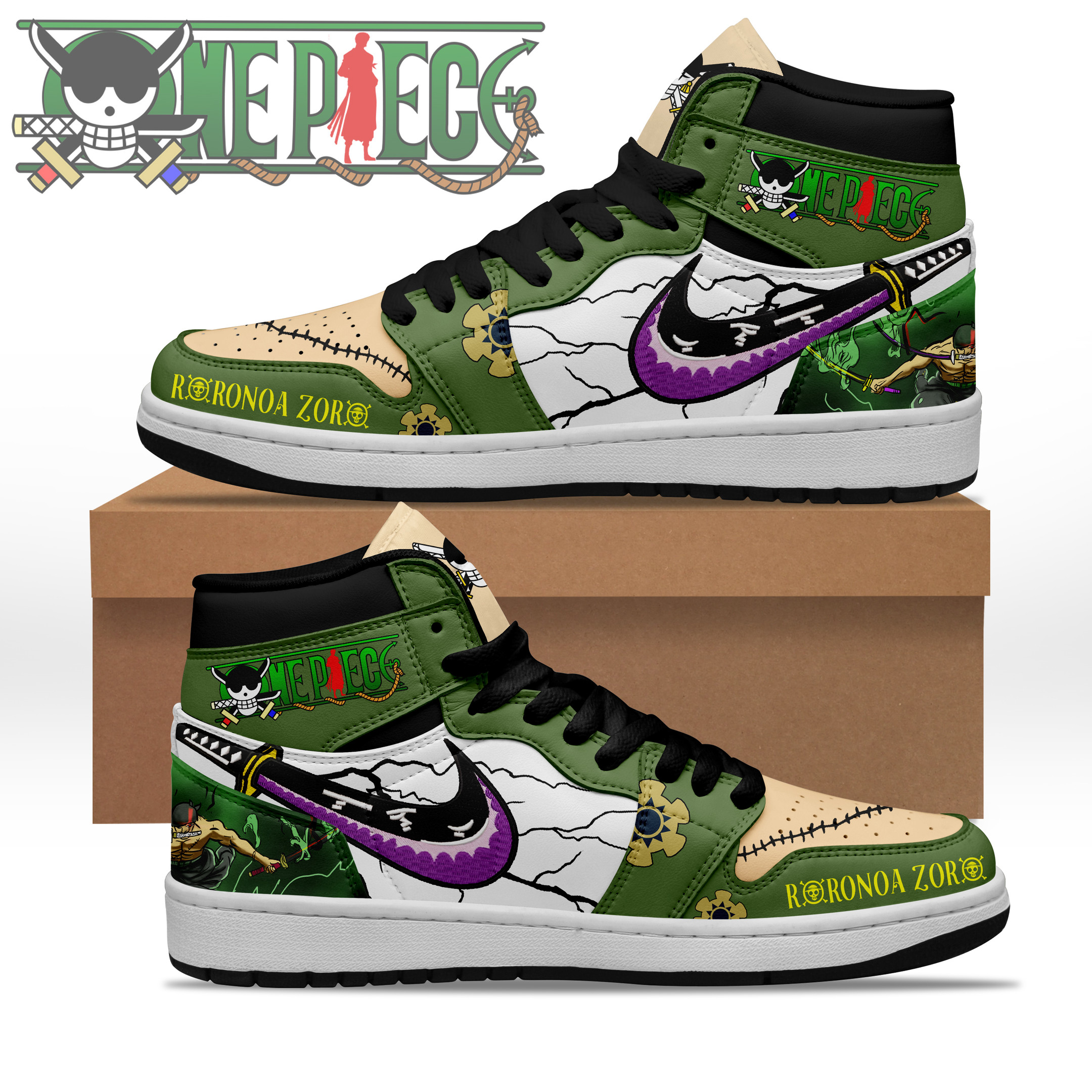 JWFancy One Piece AJ1 High Sneakers Shoes For Men And Women
