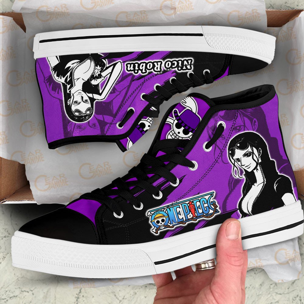 JWFancy One Piece High Top Canvas Sneakers Shoes For Men And Women