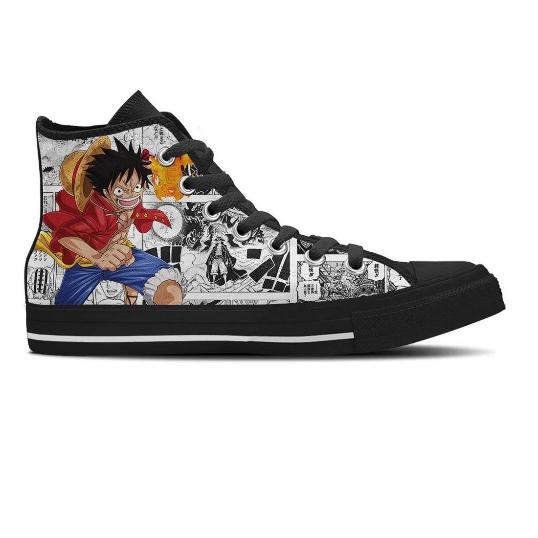 JWFancy One Piece High Top Canvas Sneakers Shoes For Men And Women