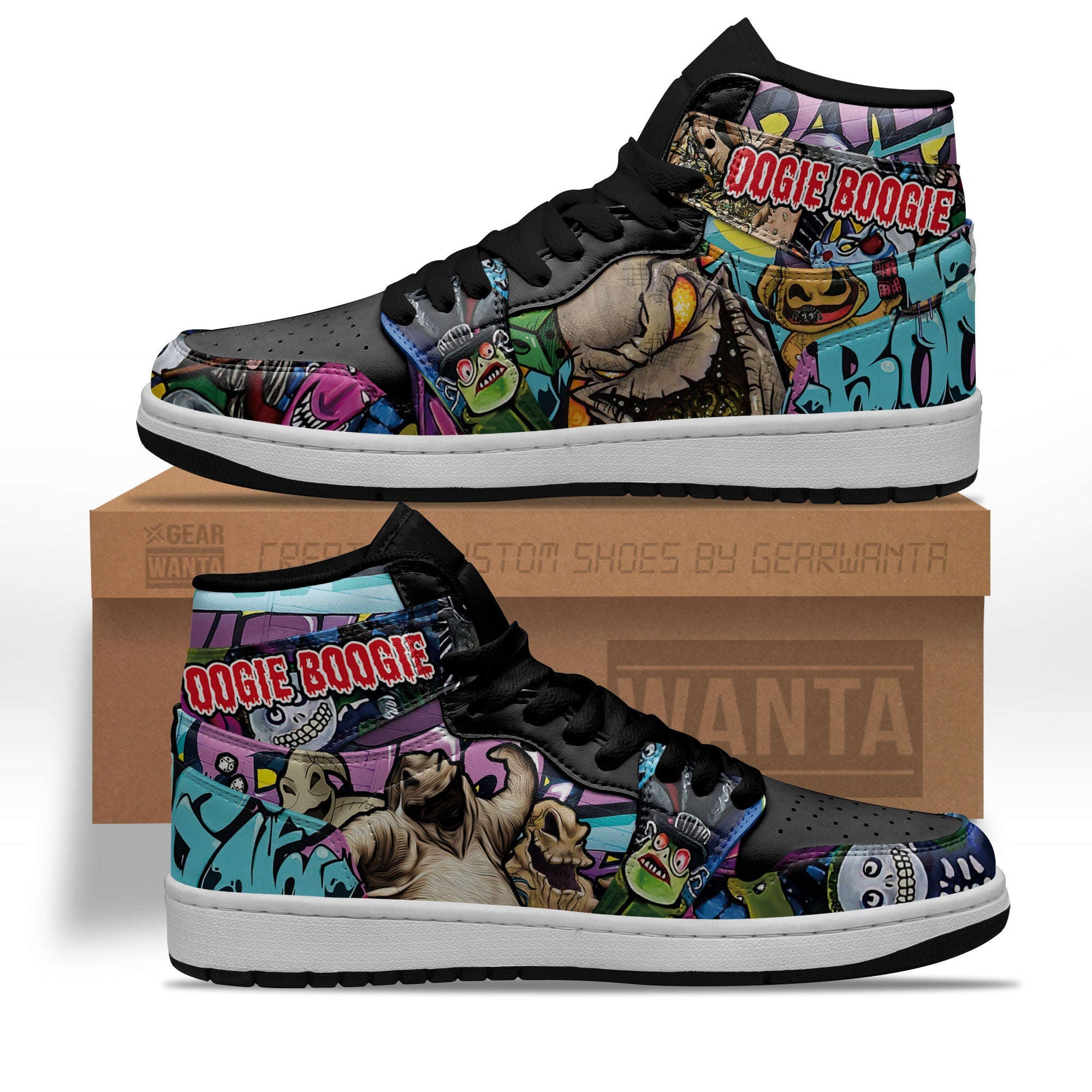 JWFancy Oogie Boogie AJ1 High Sneakers Shoes For Men And Women