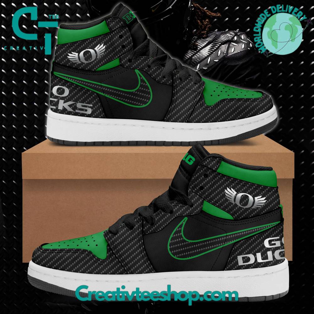 JWFancy Oregon Ducks AJ1 High Sneakers Shoes For Men And Women