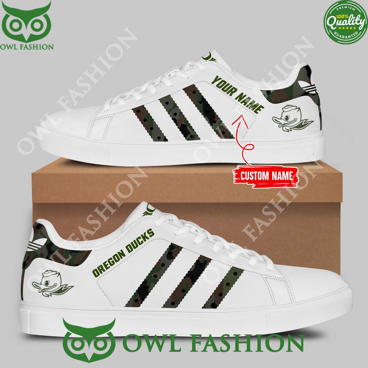 JWFancy Oregon Ducks Football Skate Stan Shoes Sneakes For Men And Women