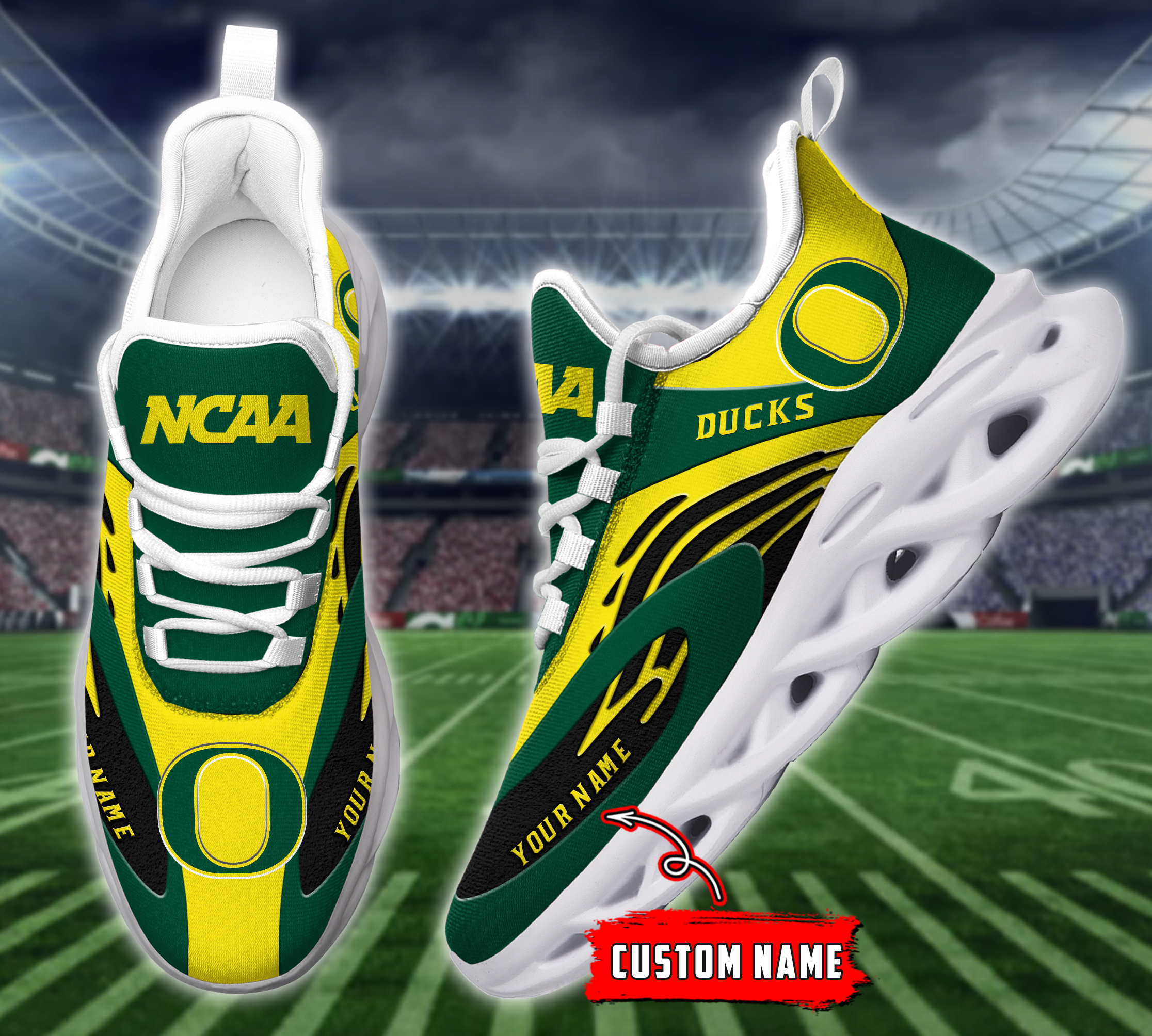 JWFancy Oregon Ducks NCAA Max Soul Shoes Sneakers For Men And Women