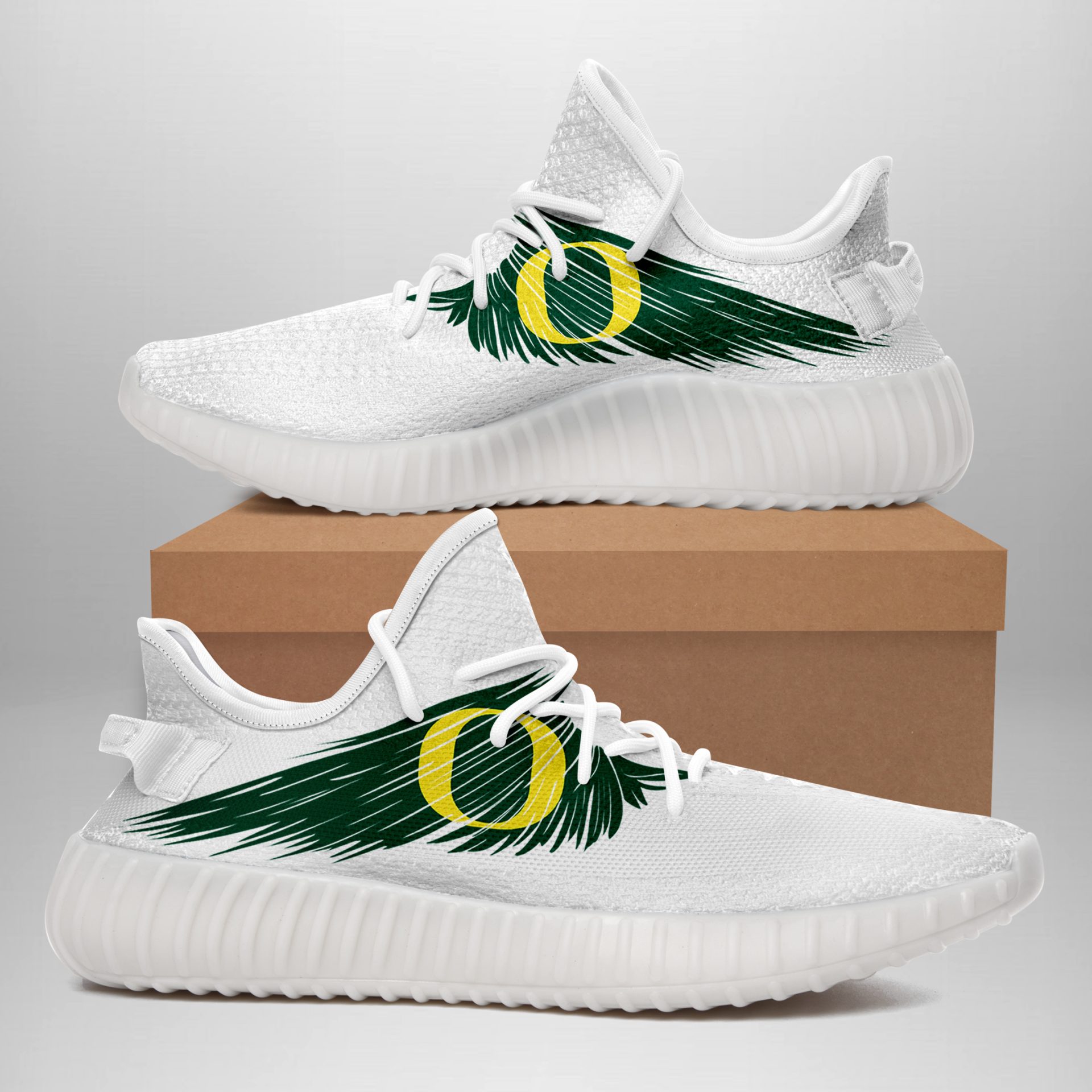 JWFancy Oregon Ducks Yeezy Boost Shoes For Men And Women