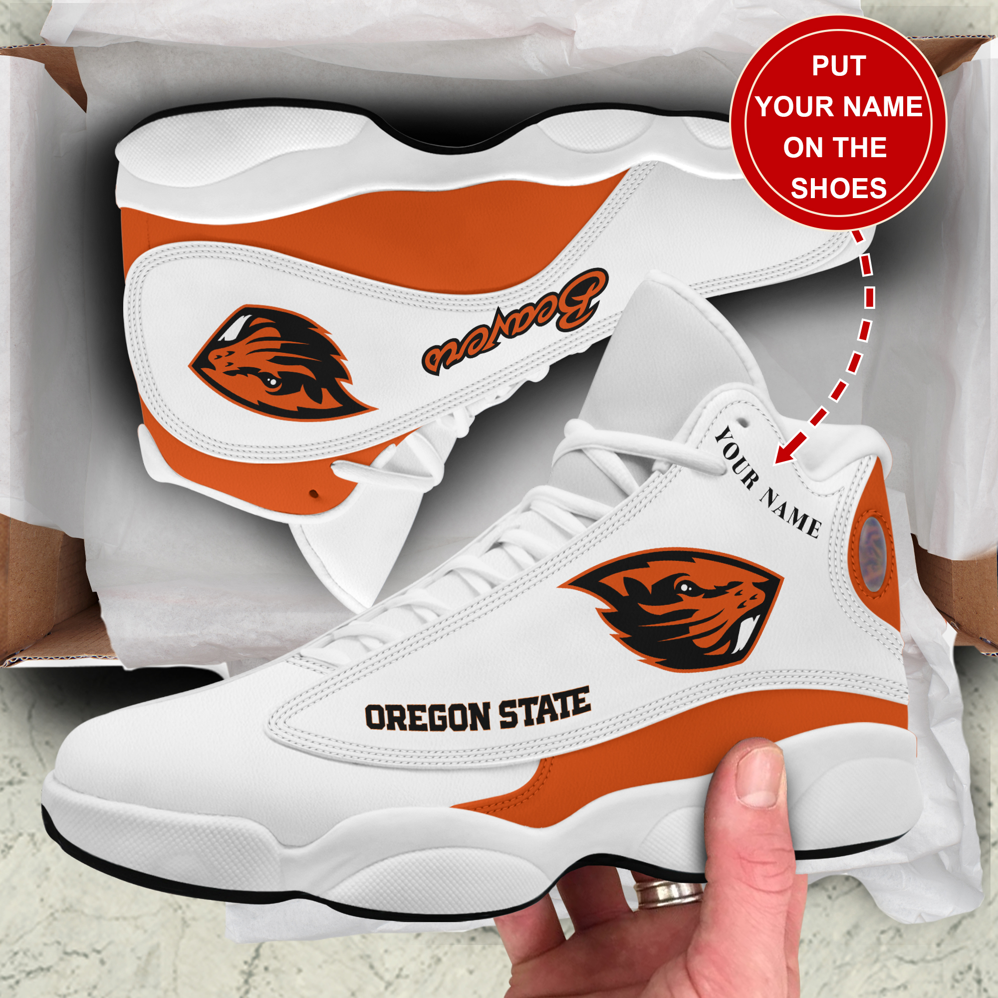 JWFancy Oregon State Beavers AJ13 Sneakers Shoes For Men And Women