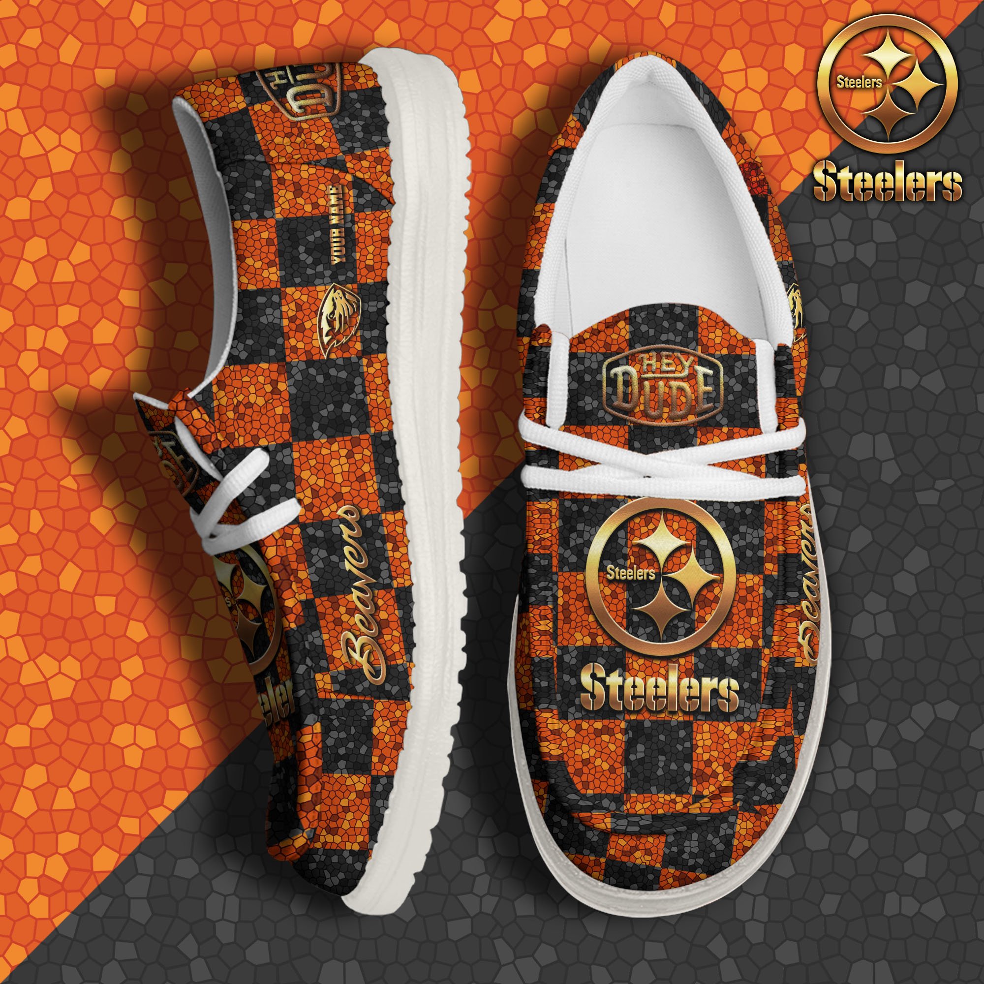 JWFancy Oregon State Beavers Hey Dude Shoes Wally Men's Lace Up Loafers Comfortable For Men And Women