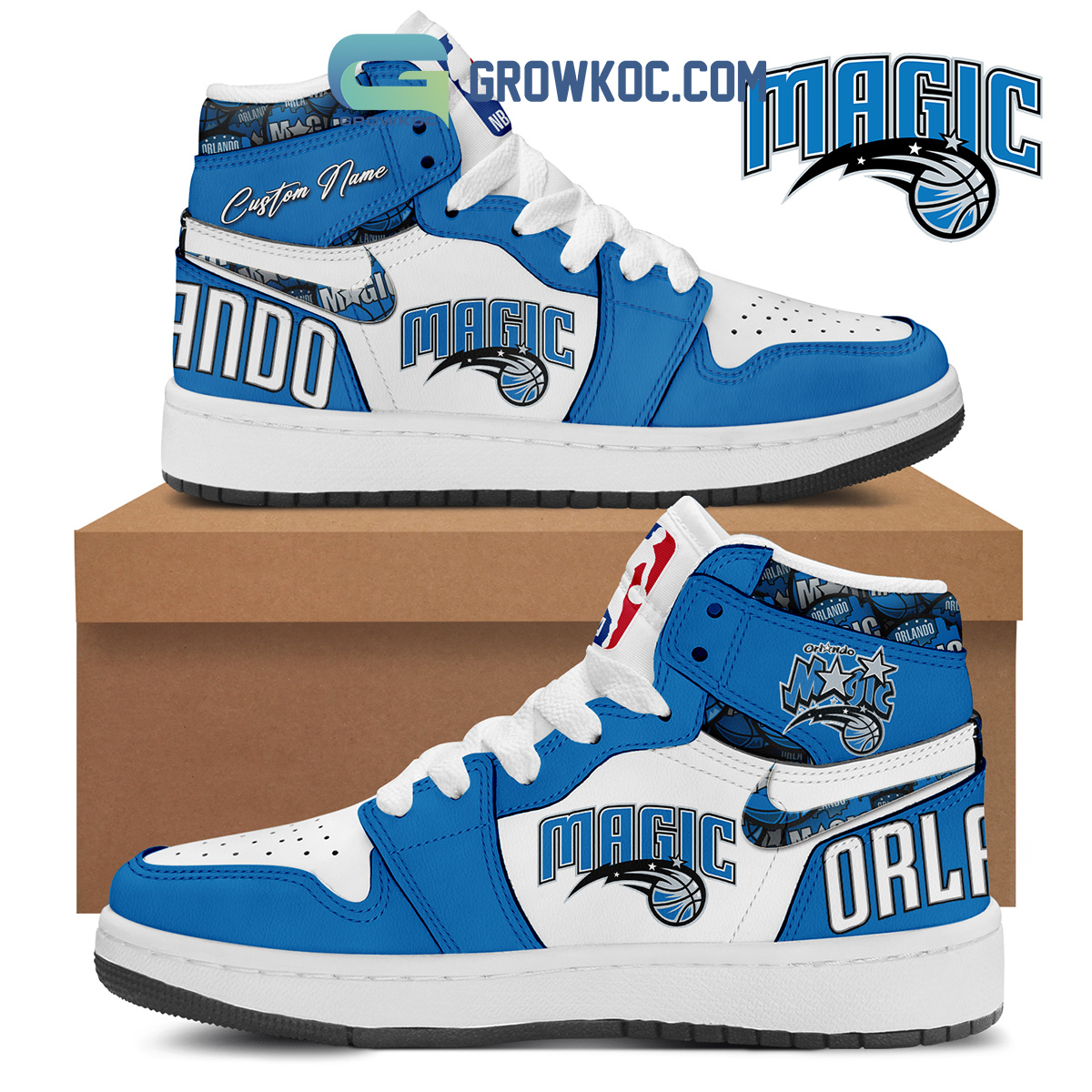 JWFancy Orlando Magic AJ1 High Sneakers Shoes For Men And Women