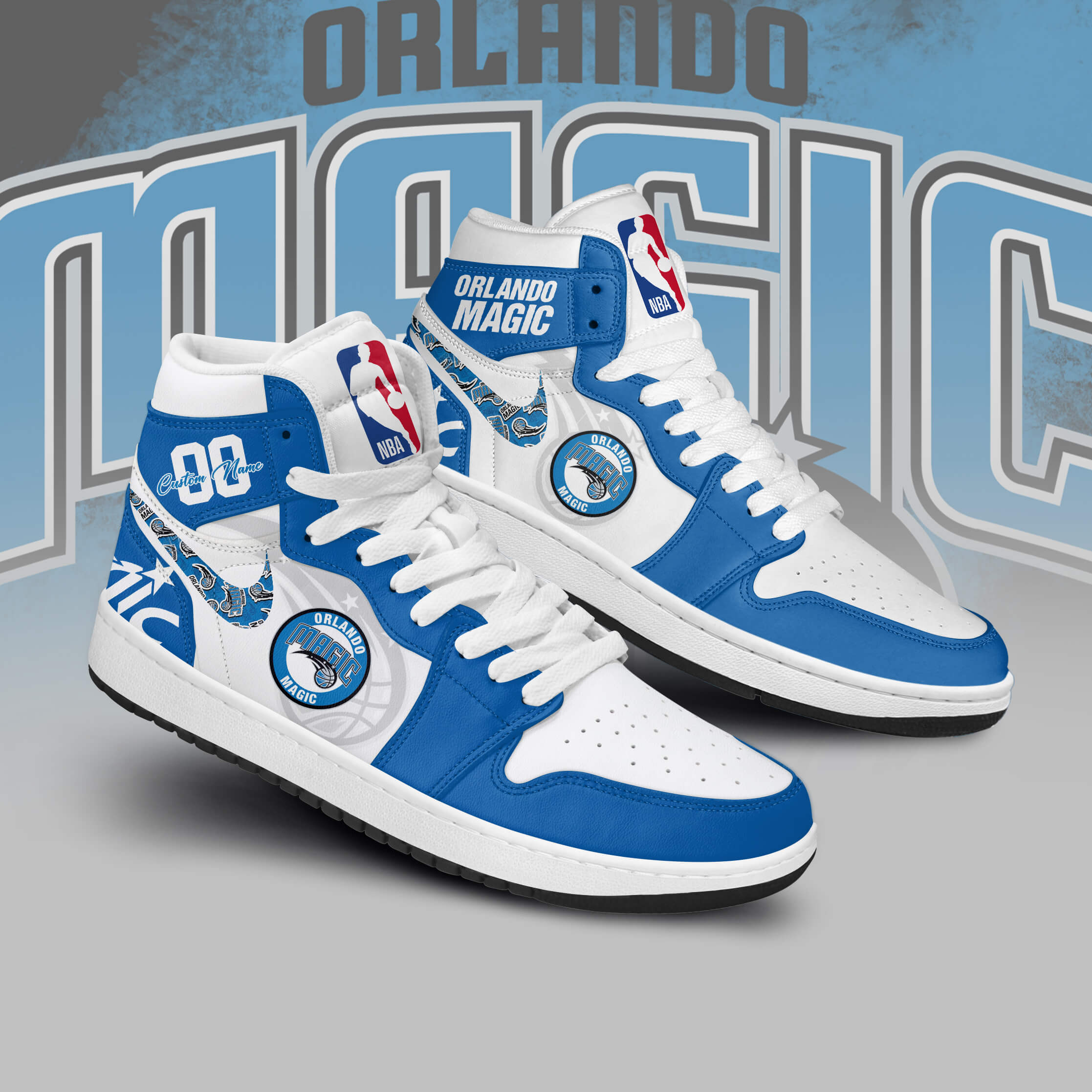 JWFancy Orlando Magic AJ1 High Sneakers Shoes For Men And Women