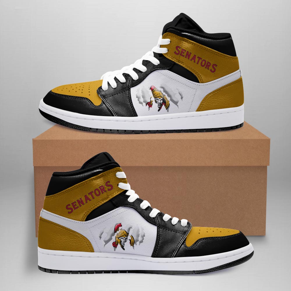 JWFancy Ottawa Senators AJ1 High Sneakers Shoes For Men And Women