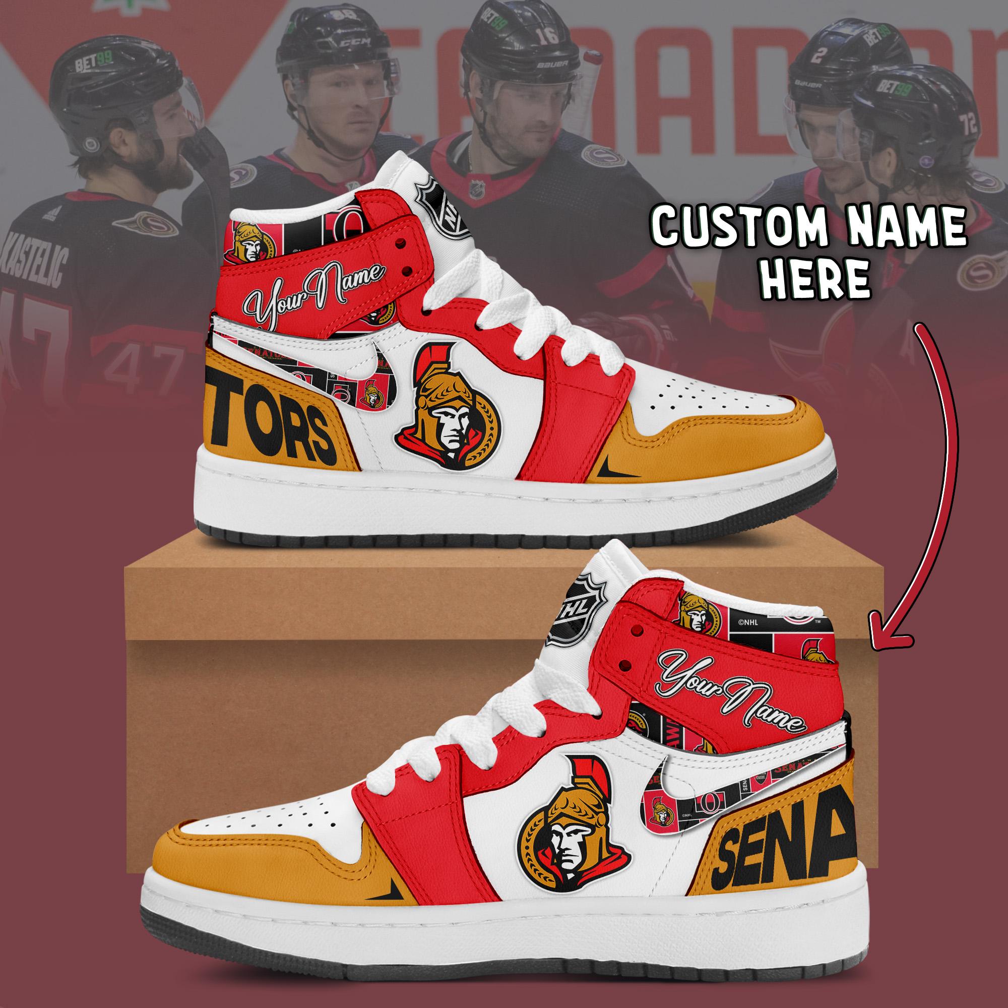 JWFancy Ottawa Senators AJ1 High Sneakers Shoes For Men And Women