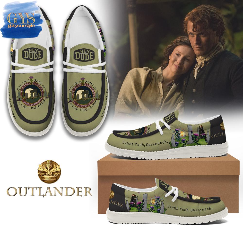 JWFancy Outlander Hey Dude Shoes Wally Men's Lace Up Loafers Comfortable For Men And Women