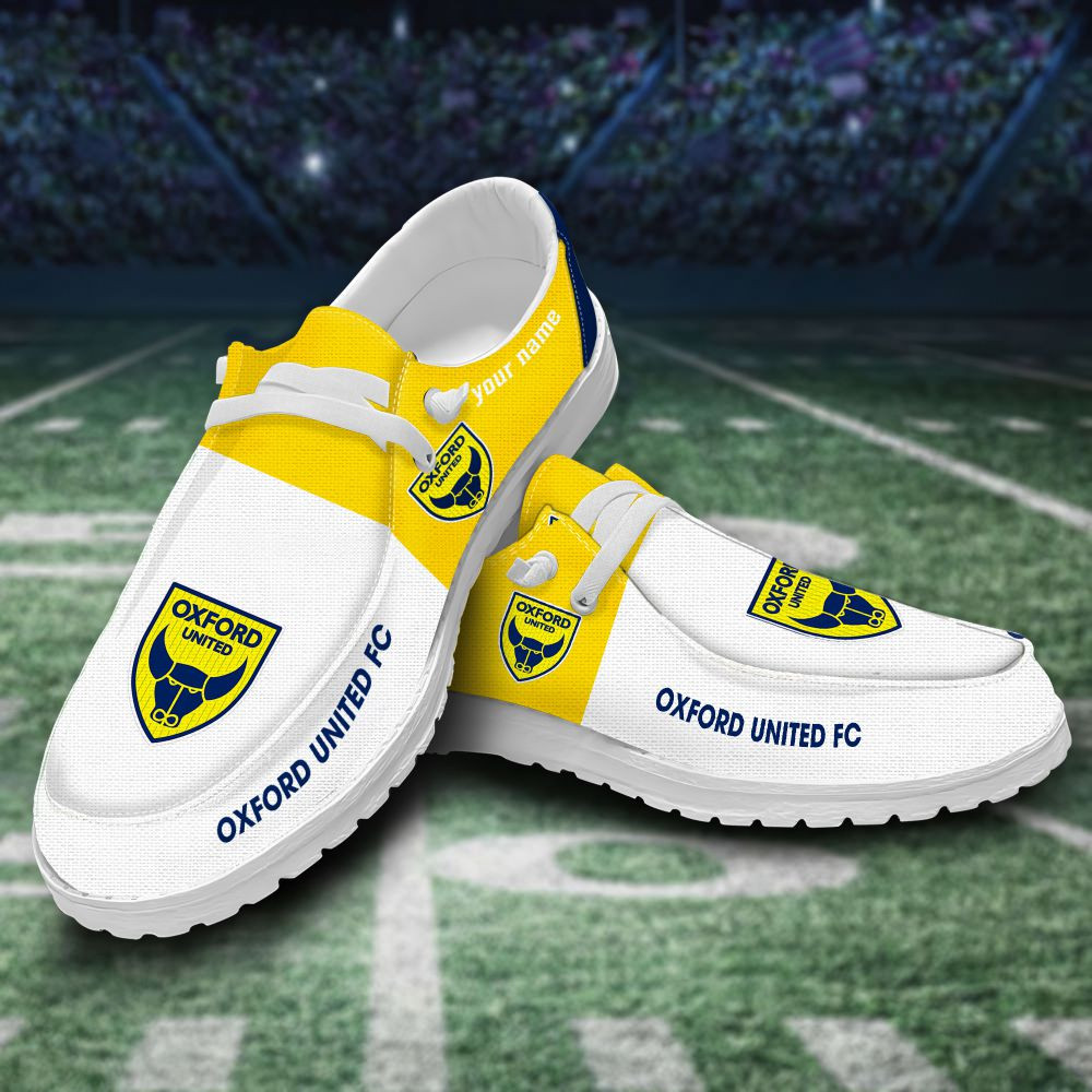 JWFancy Oxford United F.C Hey Dude Shoes Wally Men's Lace Up Loafers Comfortable For Men And Women