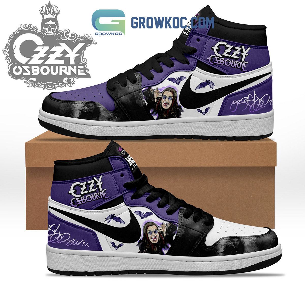JWFancy Ozzy Osbourne AJ1 High Sneakers Shoes For Men And Women