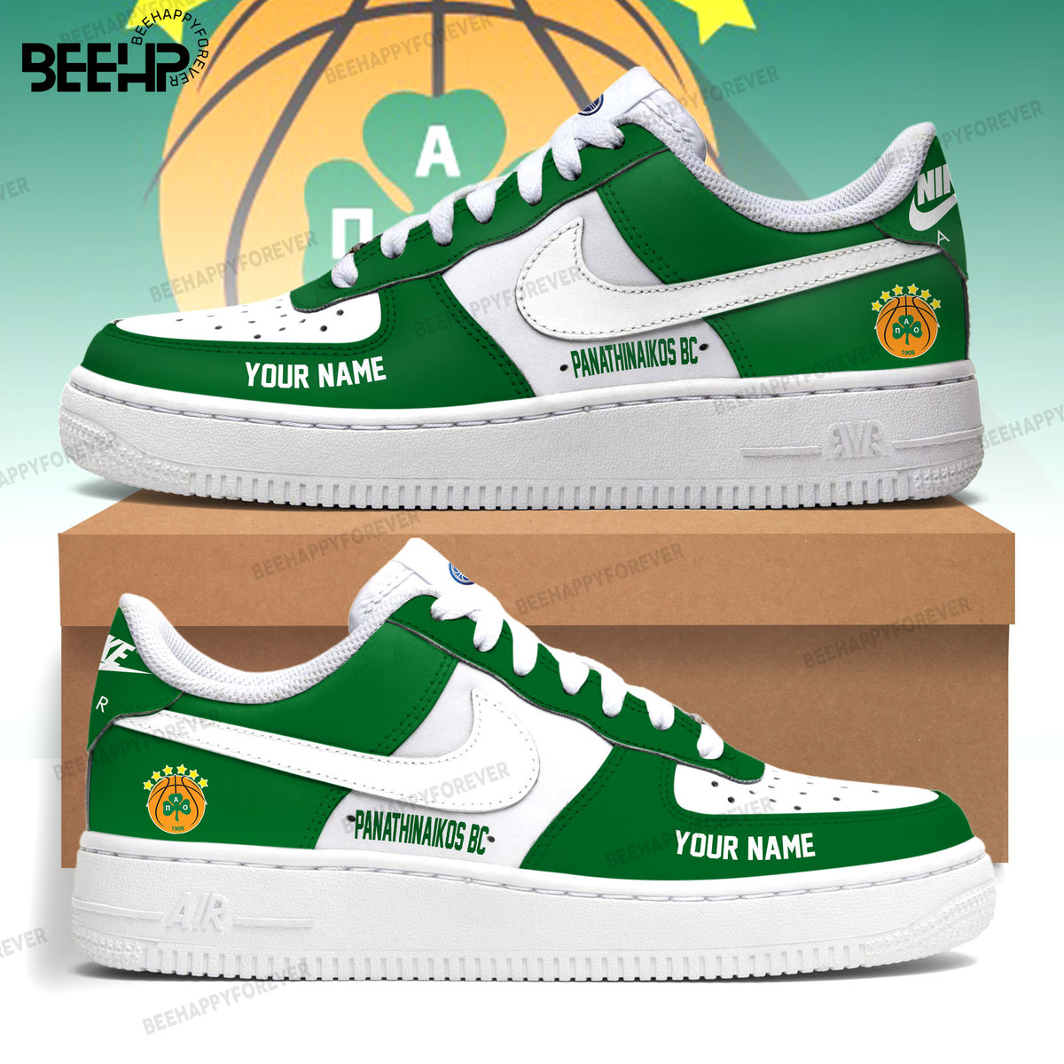 JWFancy Panathinaikos BC Air Low-Top Sneakers Shoes For Men And Women