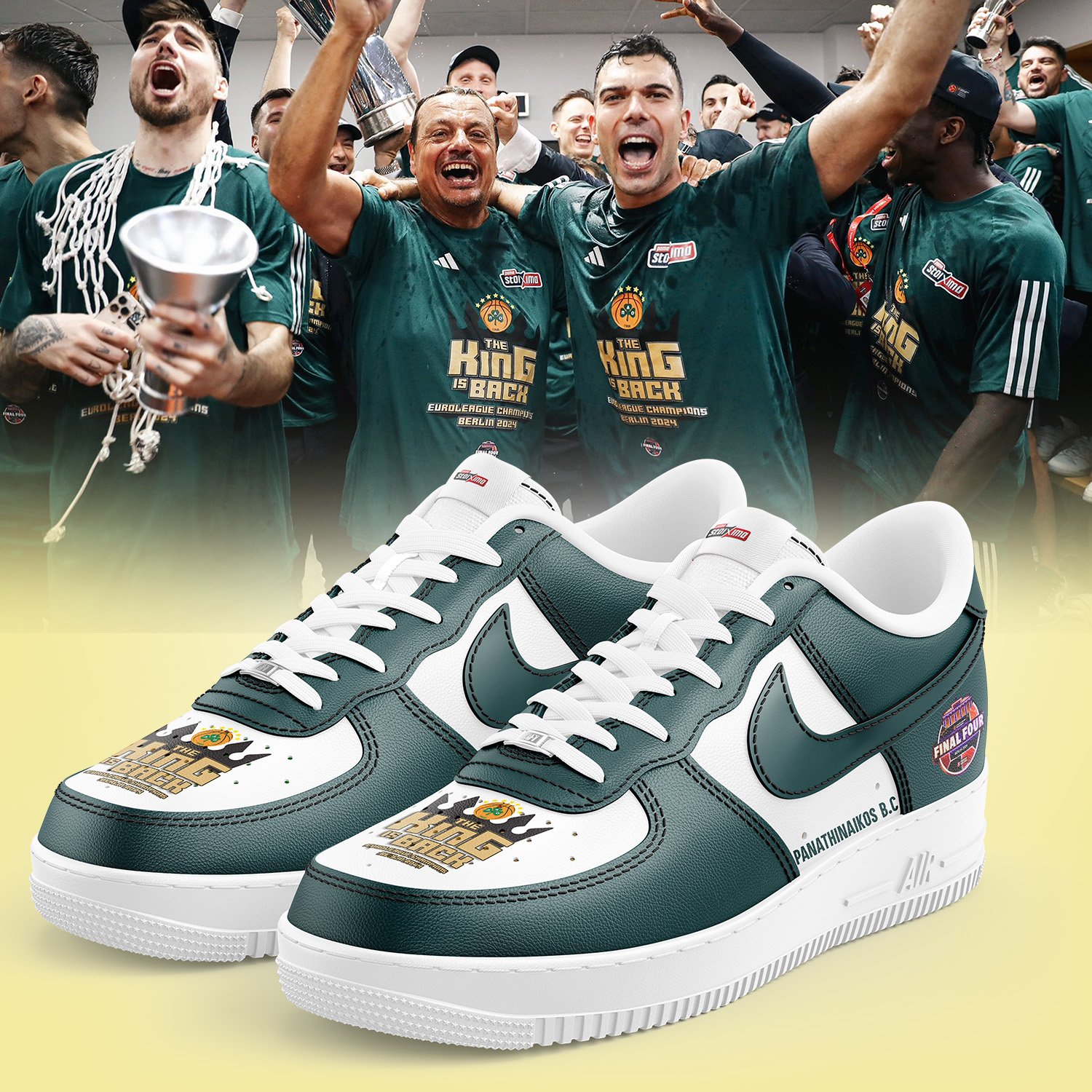 JWFancy Panathinaikos BC Air Low-Top Sneakers Shoes For Men And Women