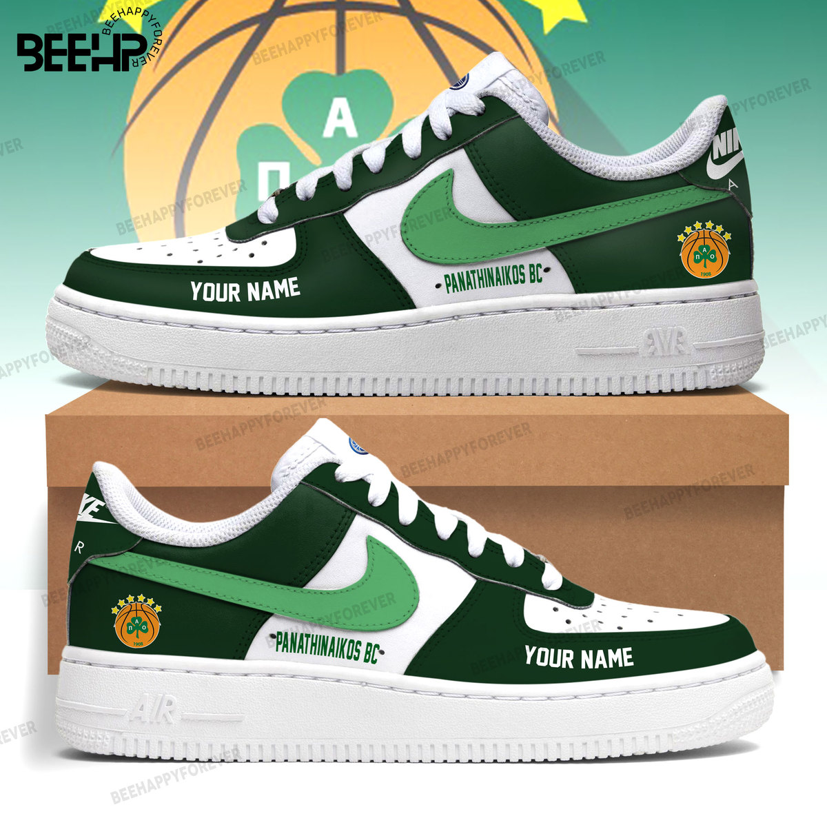 JWFancy Panathinaikos BC Air Low-Top Sneakers Shoes For Men And Women