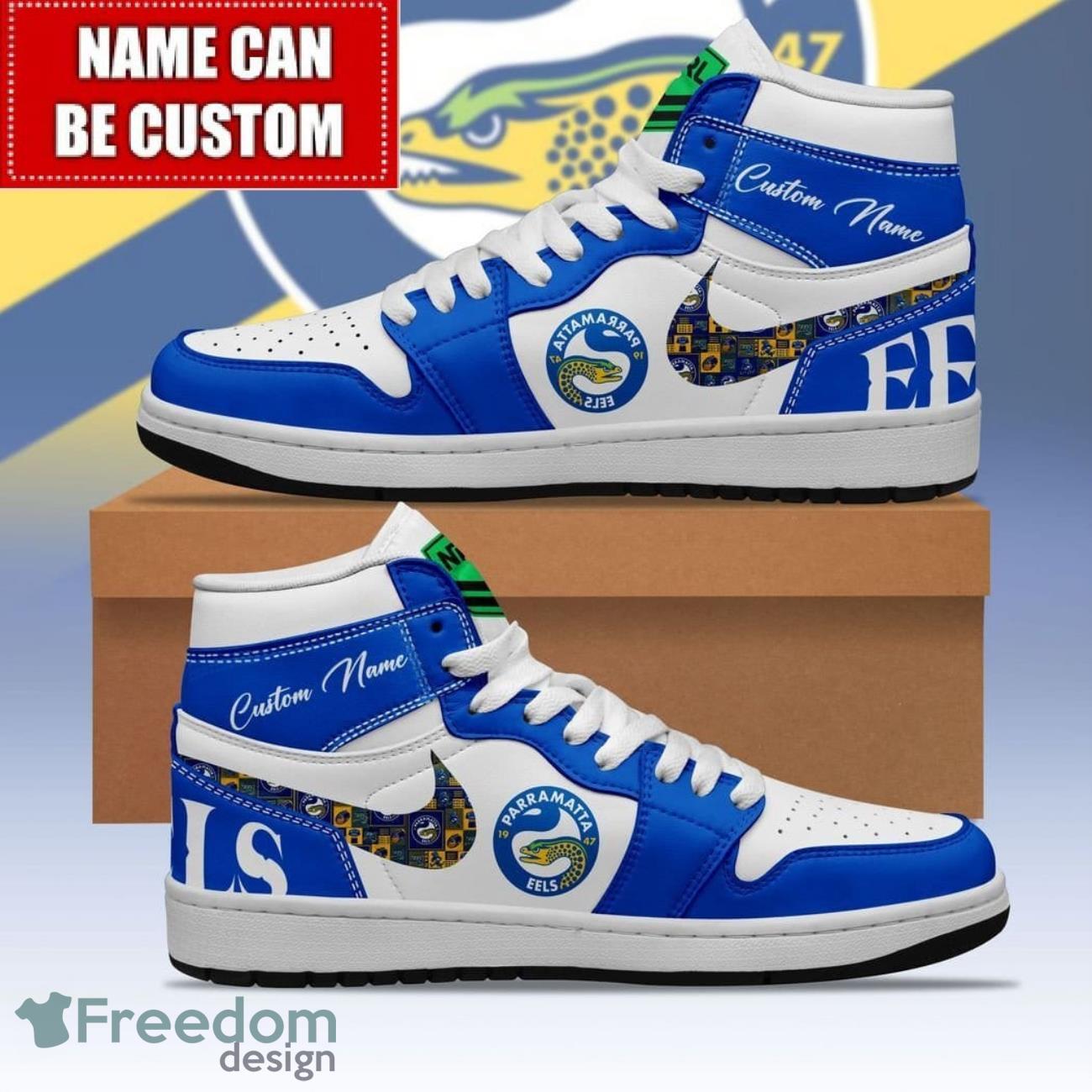 JWFancy Parramatta Eels AJ1 High Sneakers Shoes For Men And Women