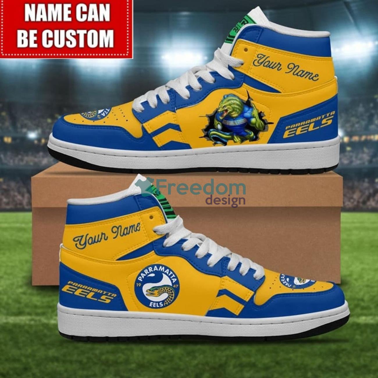 JWFancy Parramatta Eels AJ1 High Sneakers Shoes For Men And Women