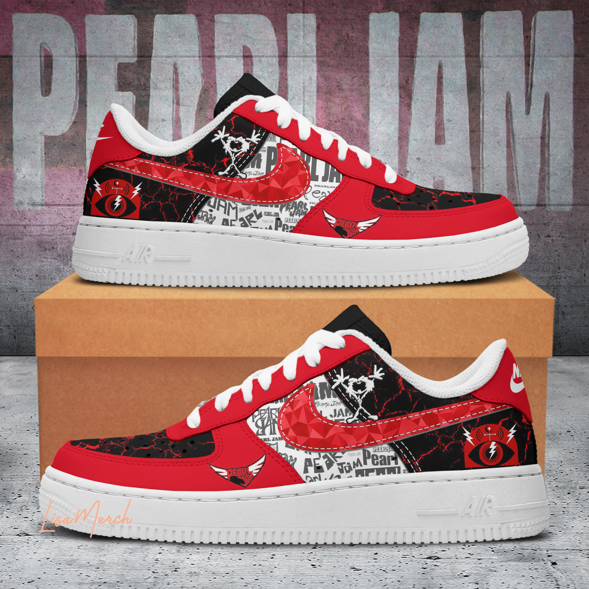 JWFancy Pearl Jam Air Low-Top Sneakers Shoes For Men And Women