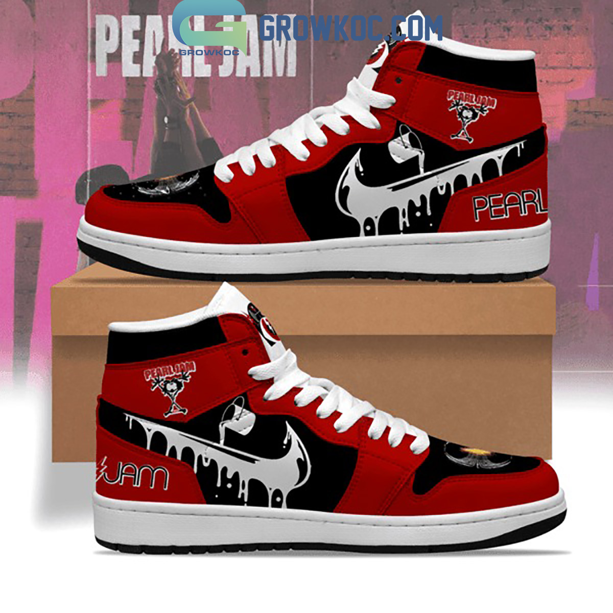 JWFancy Pearl Jam AJ1 High Sneakers Shoes For Men And Women