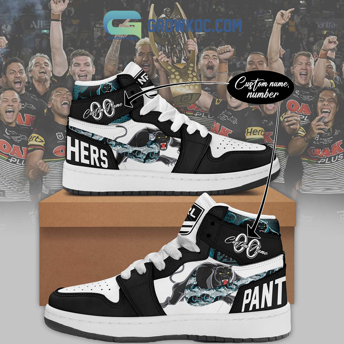 JWFancy Penrith Panthers AJ1 High Sneakers Shoes For Men And Women