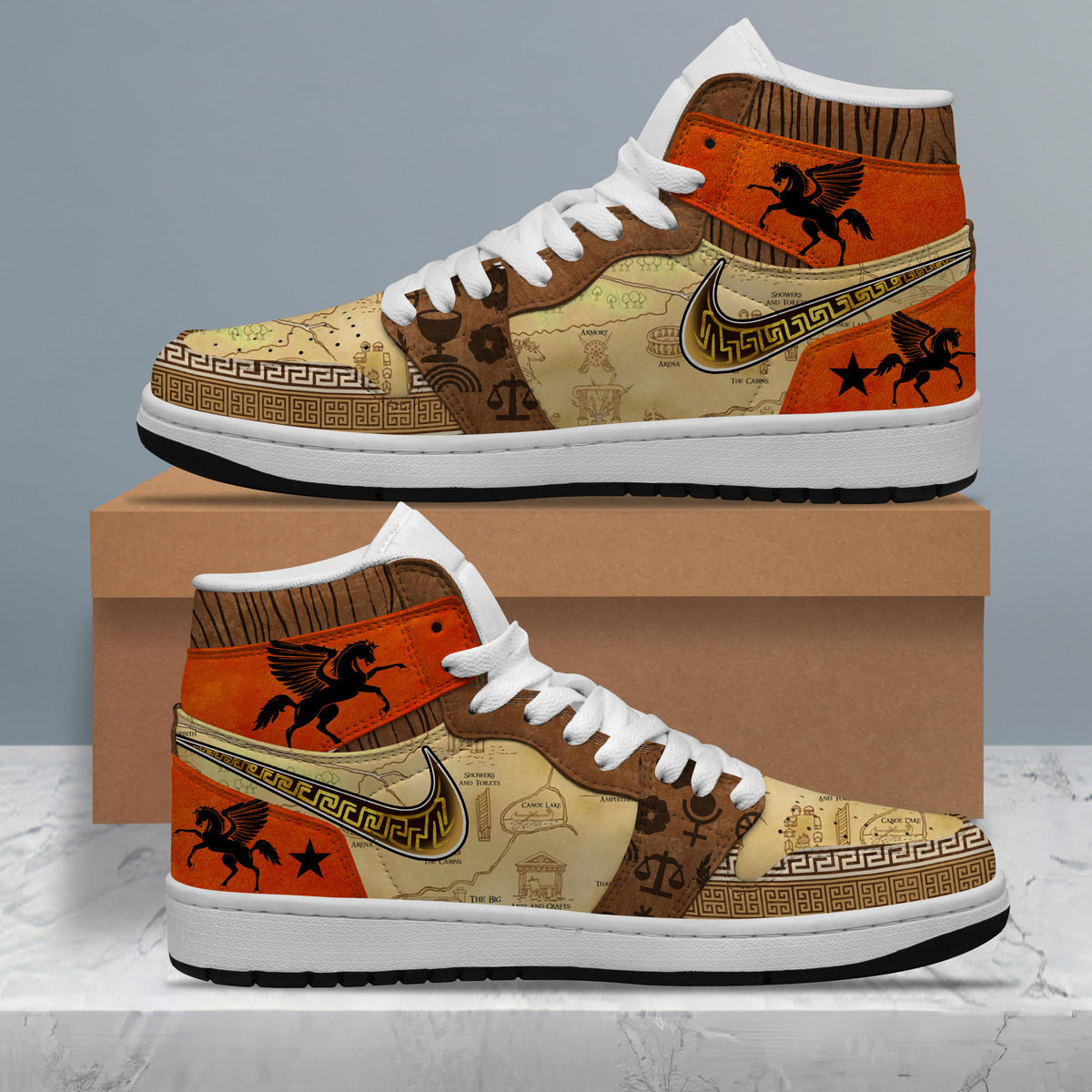 JWFancy Percy Jackson AJ1 High Sneakers Shoes For Men And Women