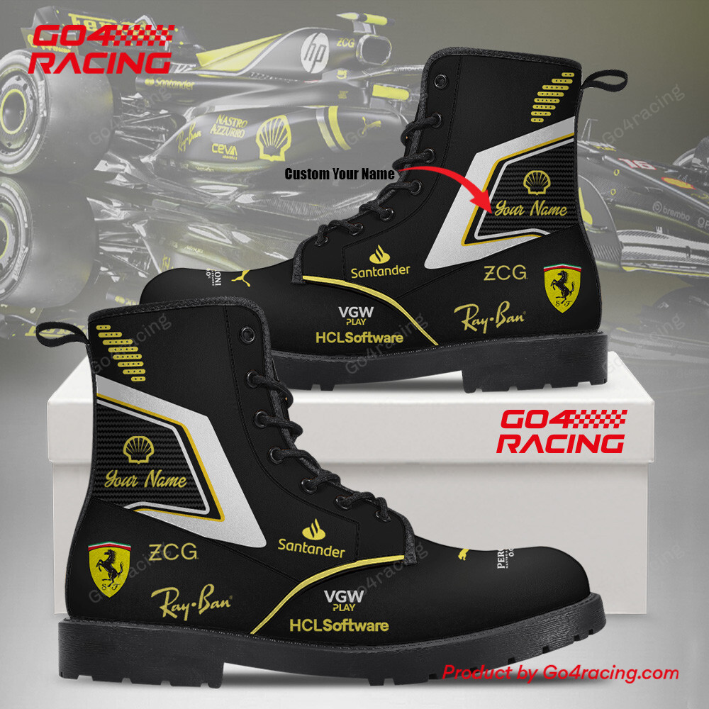 JWFancy Personalized Scuderia Ferrari Boots Shoes For Men And Women
