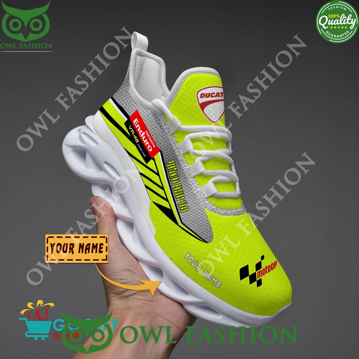 JWFancy Pertamina Enduro VR46 Racing Team Max Soul Shoes Sneakers For Men And Women