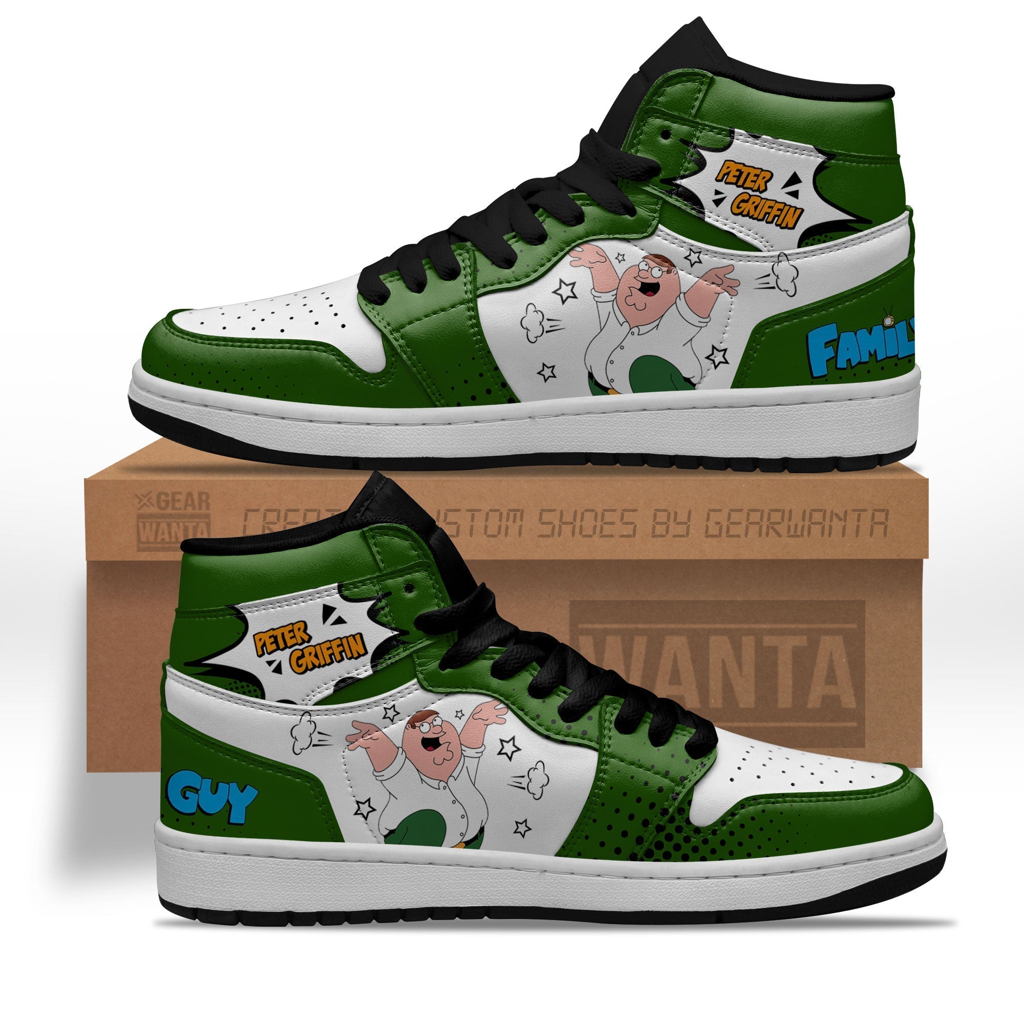JWFancy Peter Griffin AJ1 High Sneakers Shoes For Men And Women