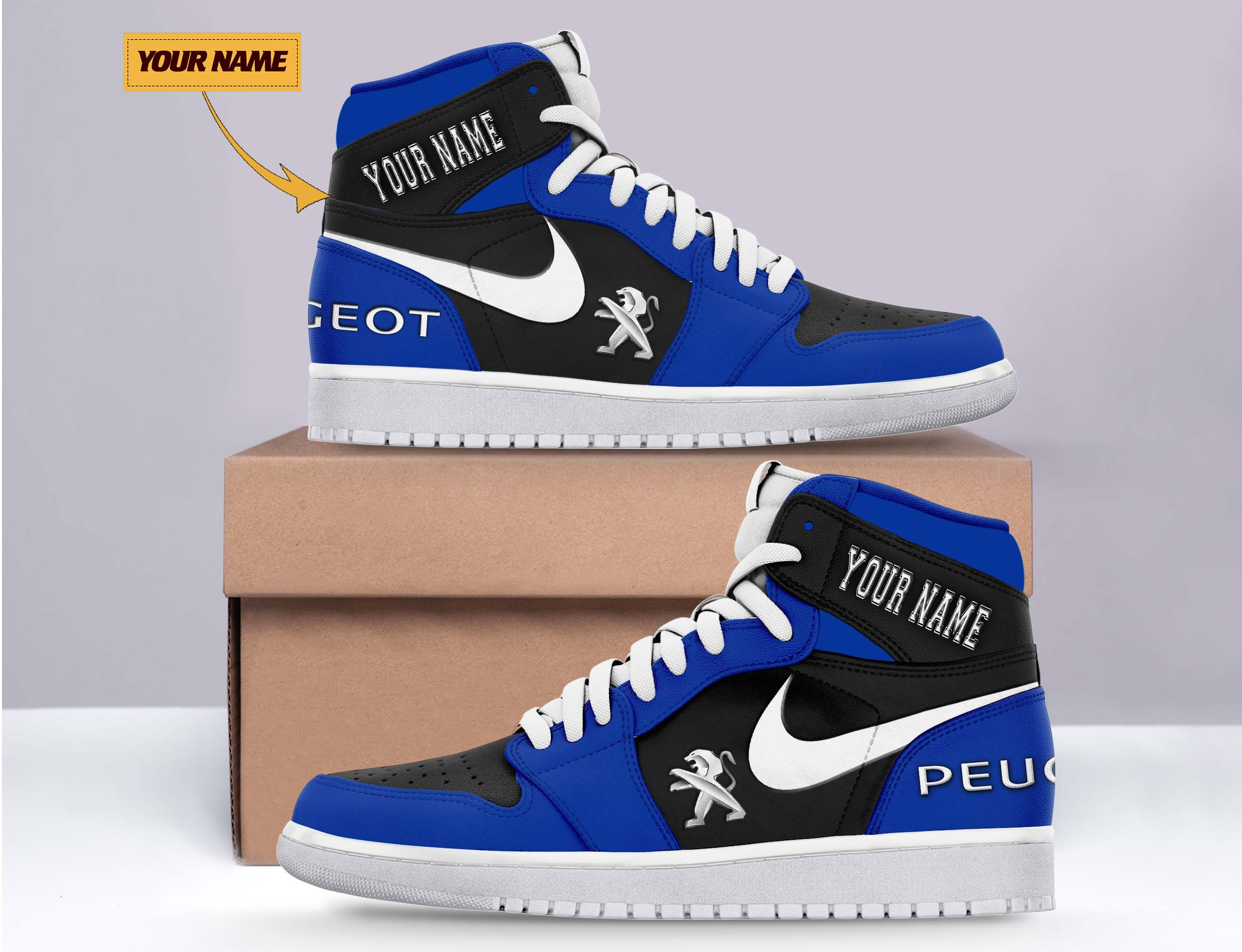 JWFancy Peugeot AJ1 High Sneakers Shoes For Men And Women